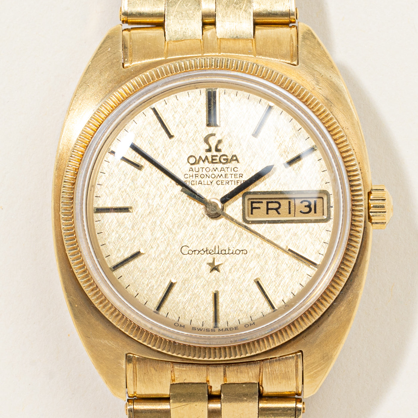 'Omega' 1968 18k Yellow Gold Constellation 168.019 Watch | 7" |