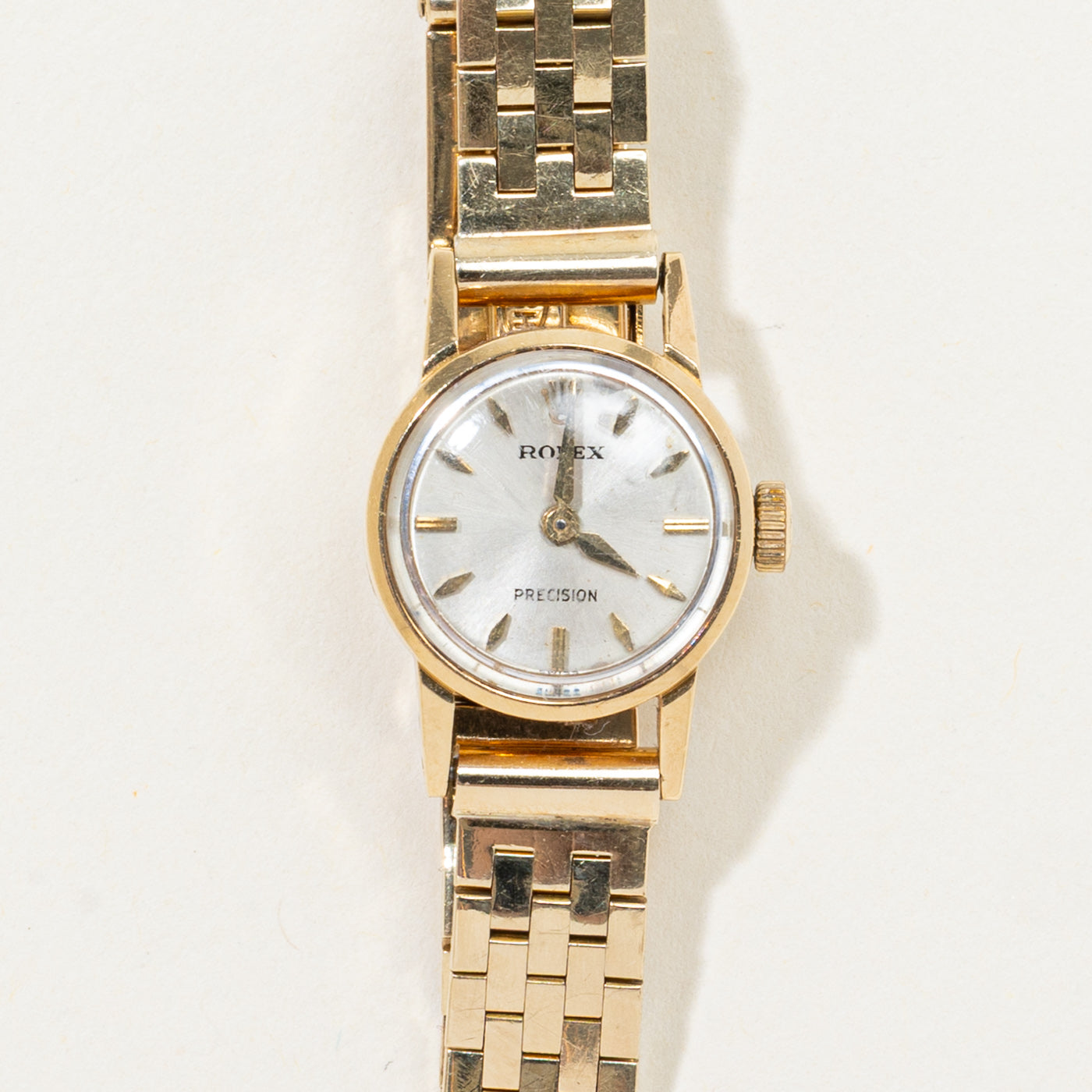 'Rolex' Vintage 18k Yellow Gold Precision Watch | 6.5" |