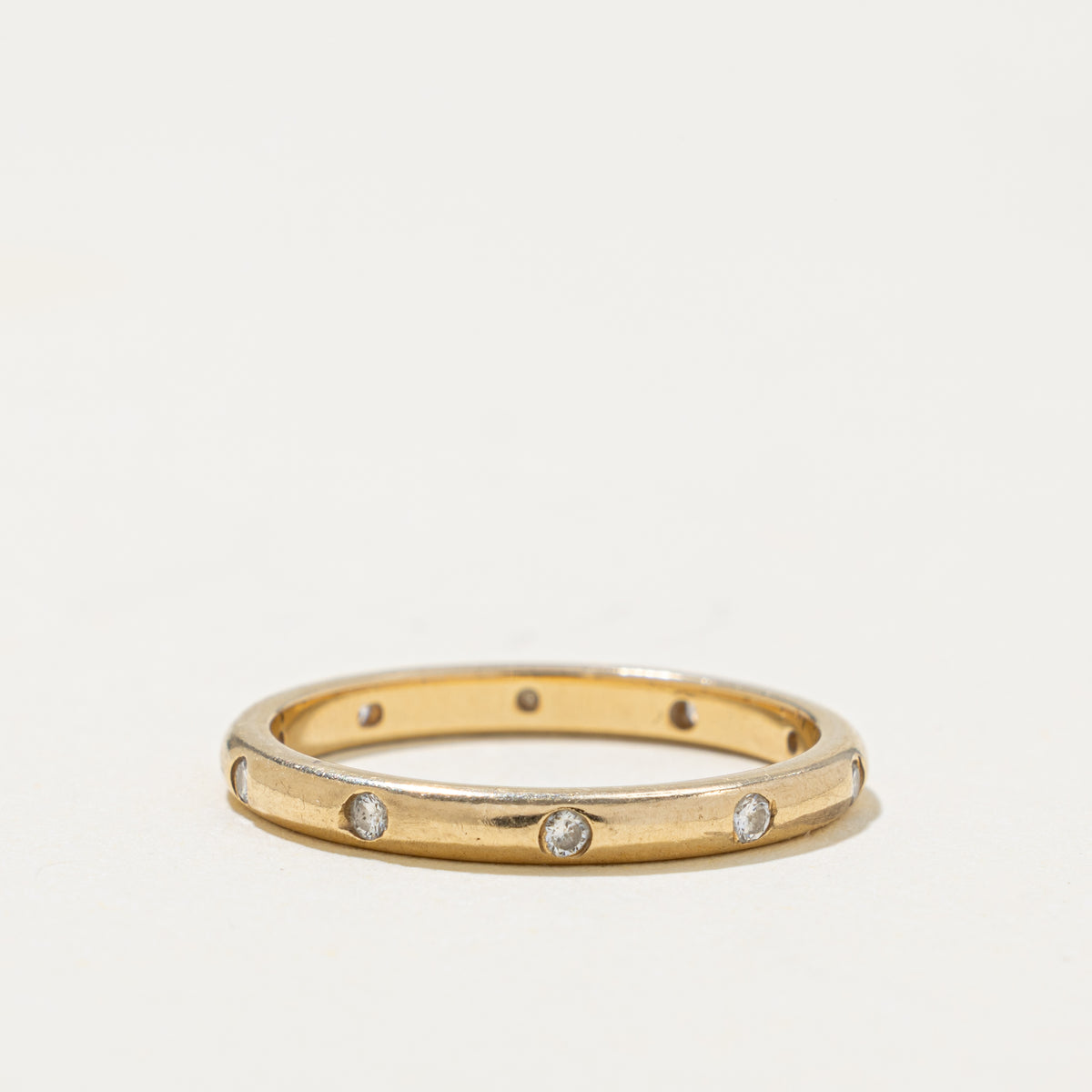 14k Eternity Flush Set Diamond Band | 0.15ctw | 2.35mm | SZ 7