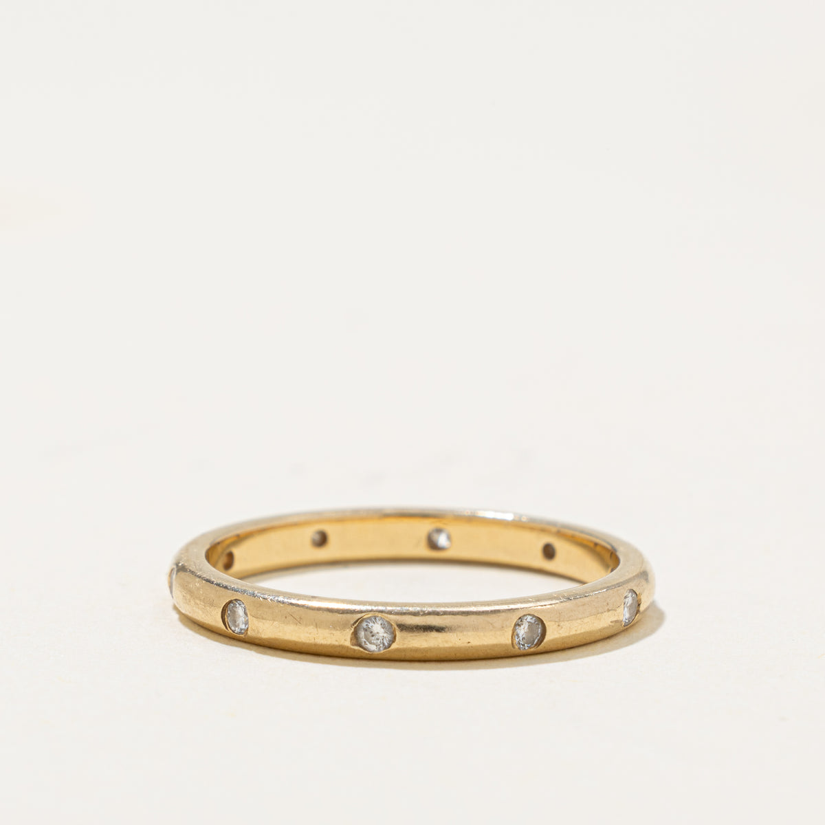 14k Eternity Flush Set Diamond Band | 0.15ctw | 2.35mm | SZ 7