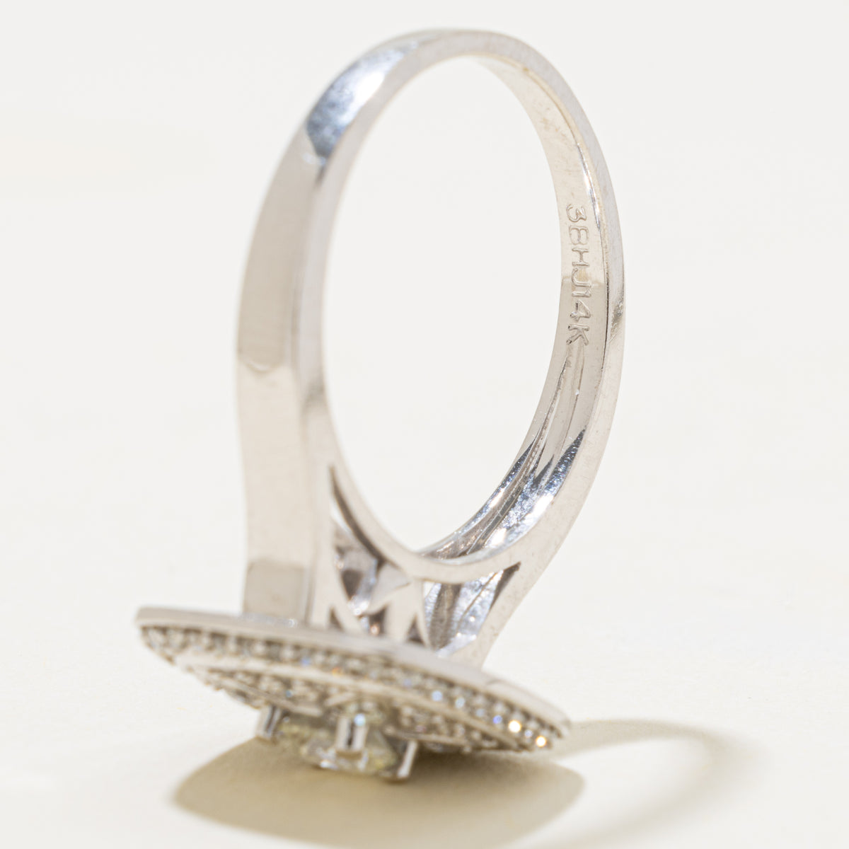 14k Pave Set Diamond Floral Cluster Halo Ring | 0.49ctw | SZ 7