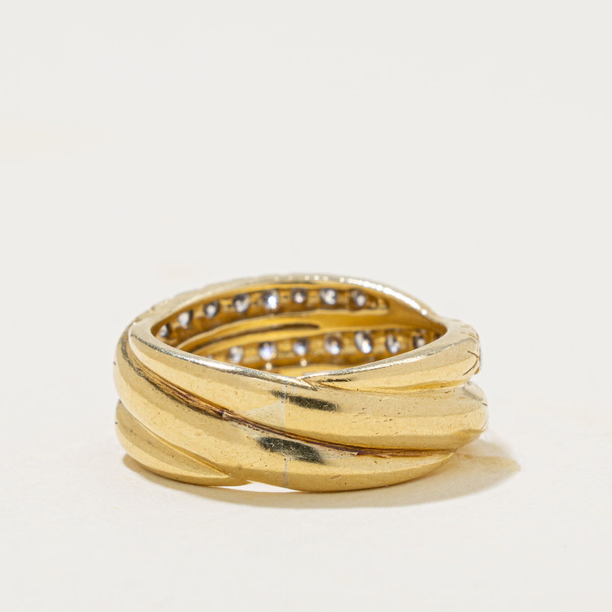 14k Multi Row Diamond Wrap Ring | 0.78ctw | SZ 5.5