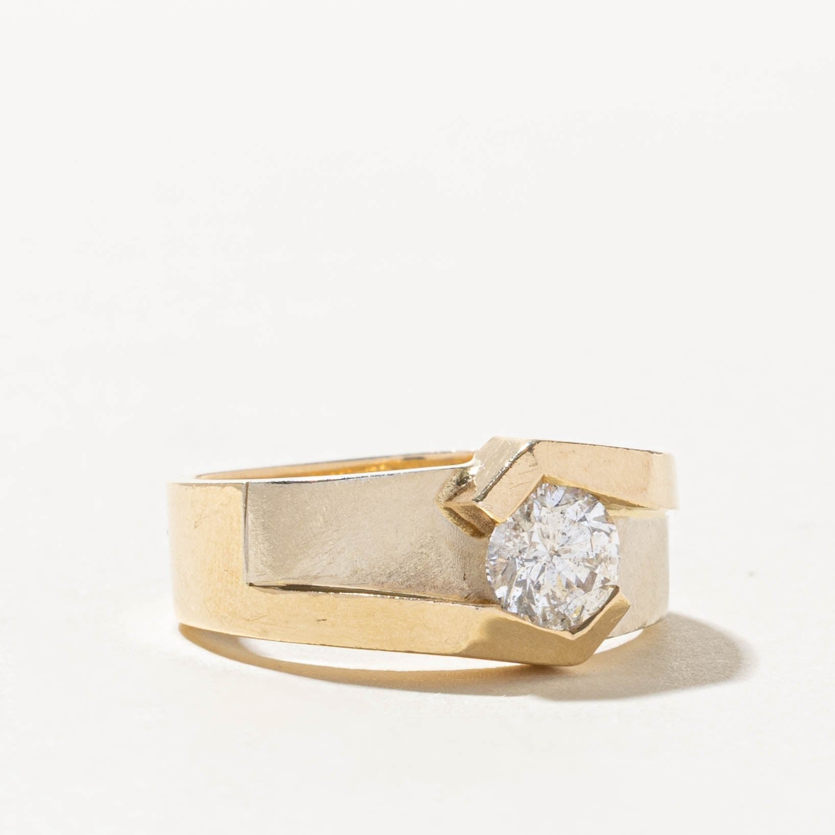14k Tension Set Diamond Geometric Ring | 1.31ct I2 G | SZ 10.25