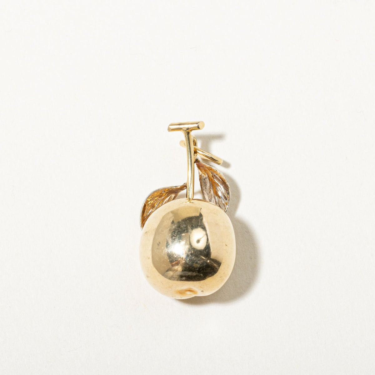14k Yellow & White Gold Apple Charm
