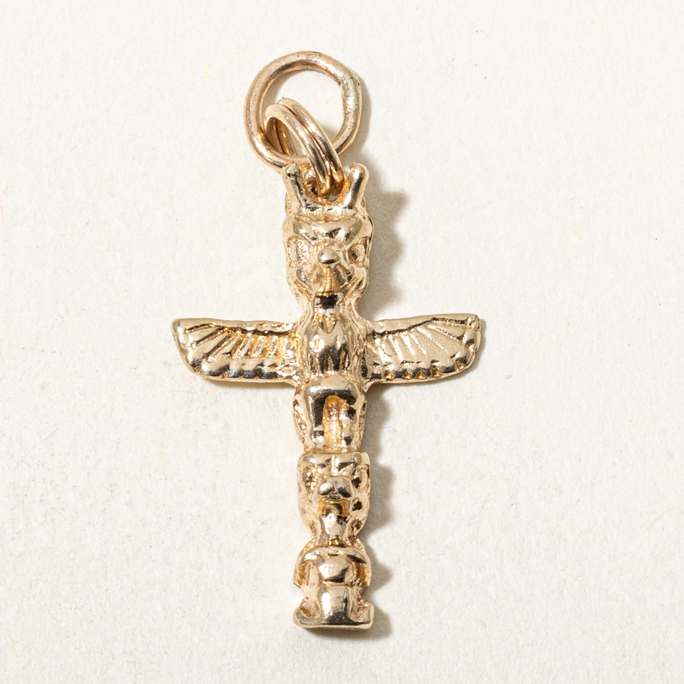 10k Yellow Gold Totem Pole Charm