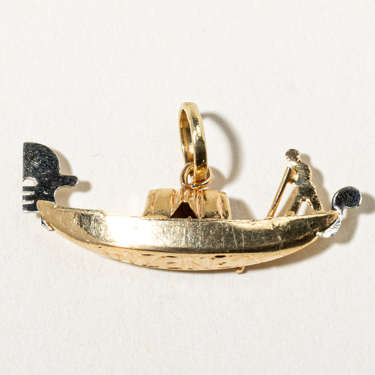 18k Yellow & White Gold Gondola Charm