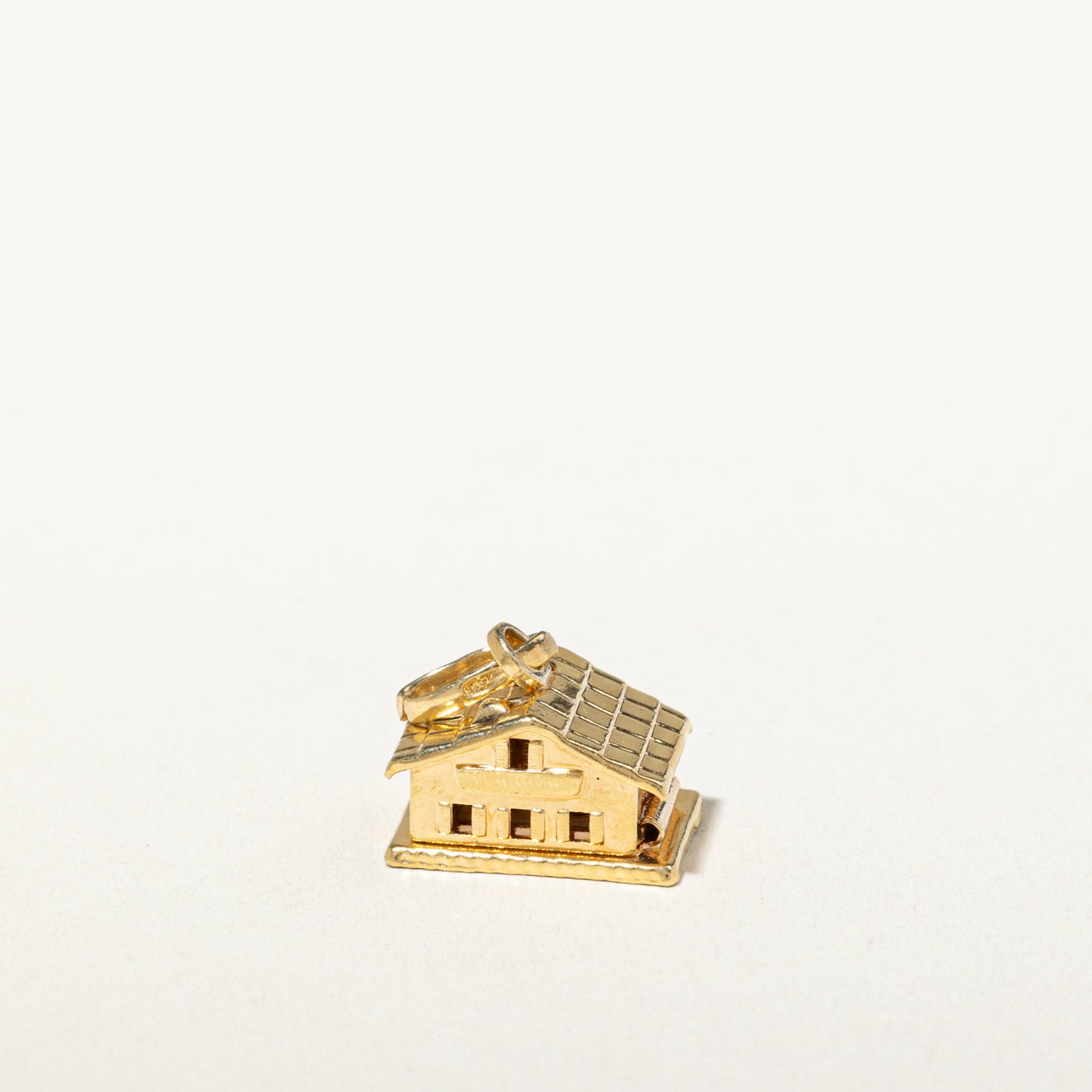 18k Yellow Gold Chalet with Heart Charm