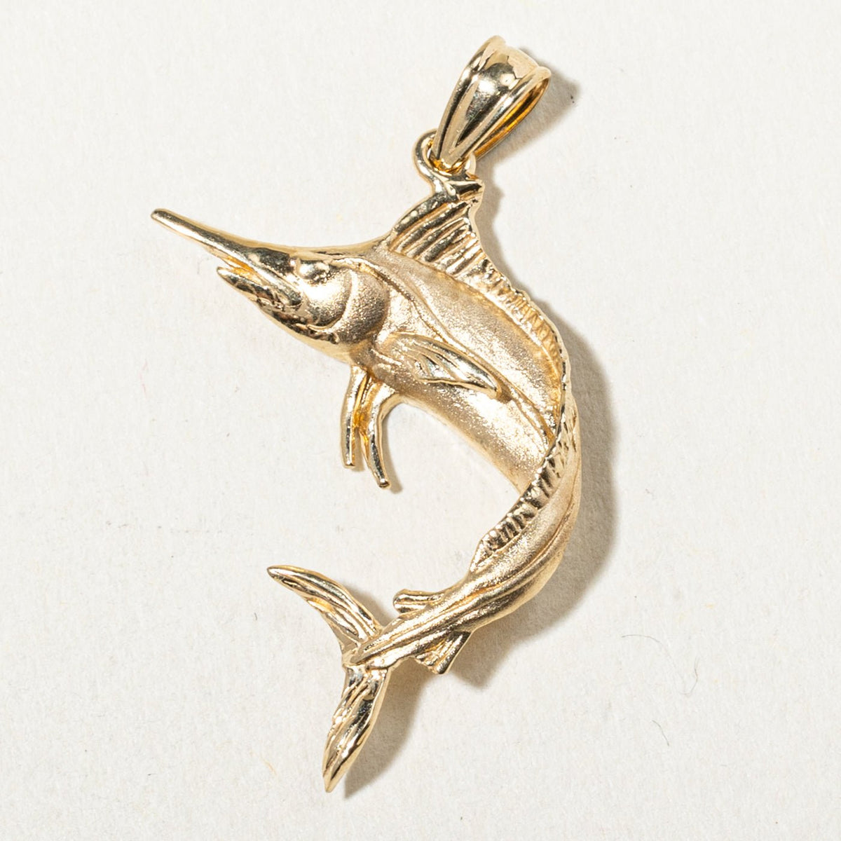 14k Yellow Gold Marlin Pendant