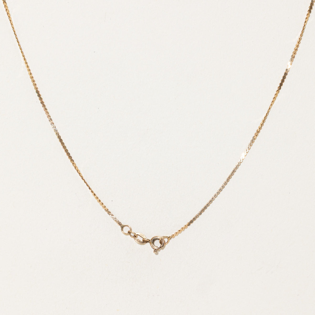 10k Diamond Split Column Pendant Necklace | 16"