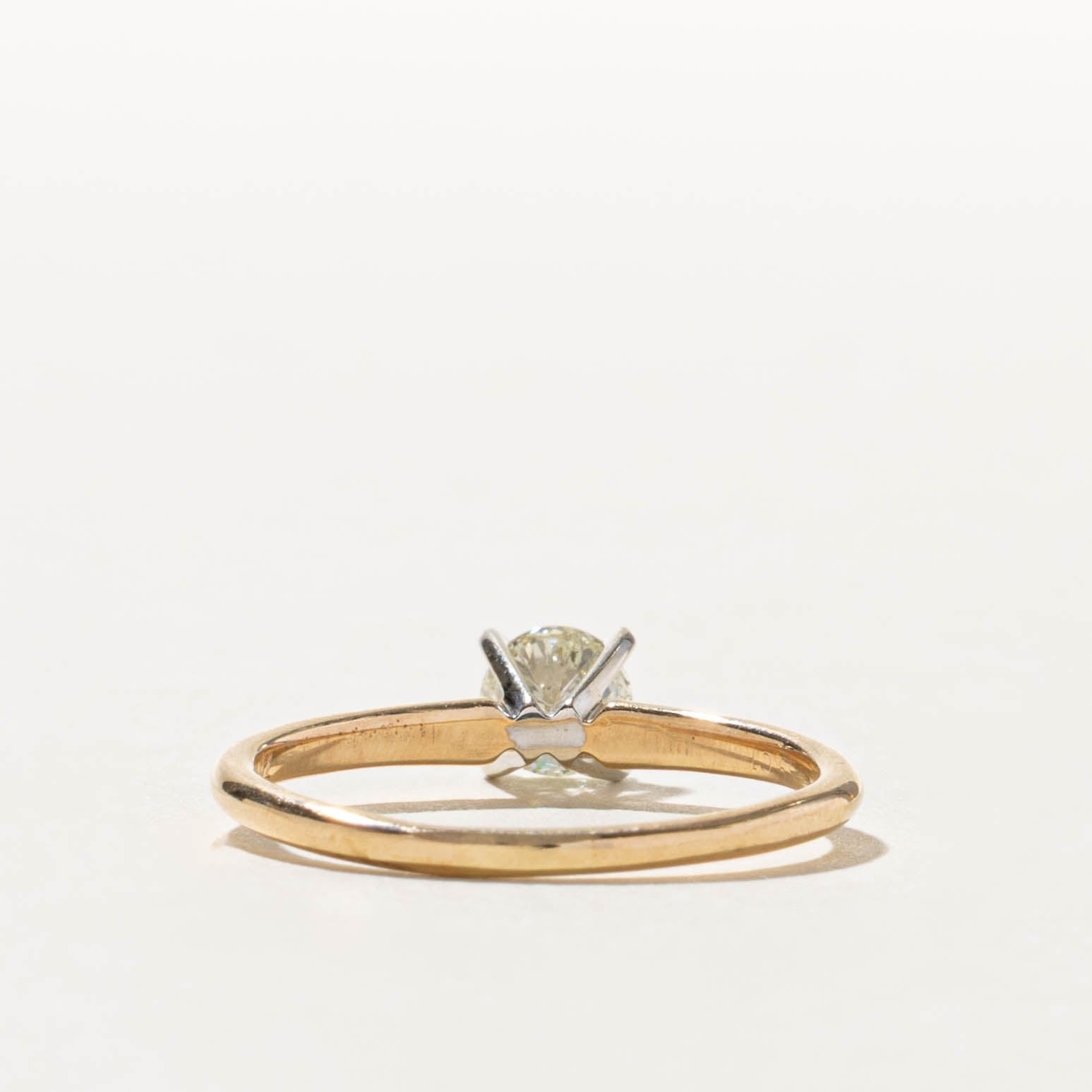 14k Solitaire Diamond Plain Engagement Ring | 0.59ct | SZ 8.5