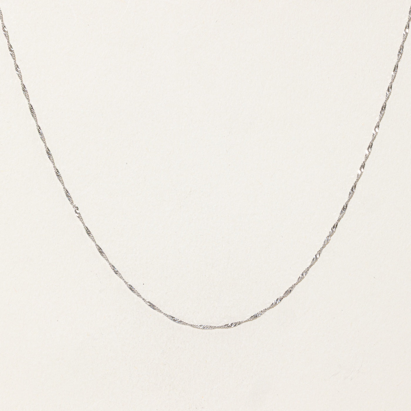 10k White Gold Singapore Chain | 1.1mm | 18"