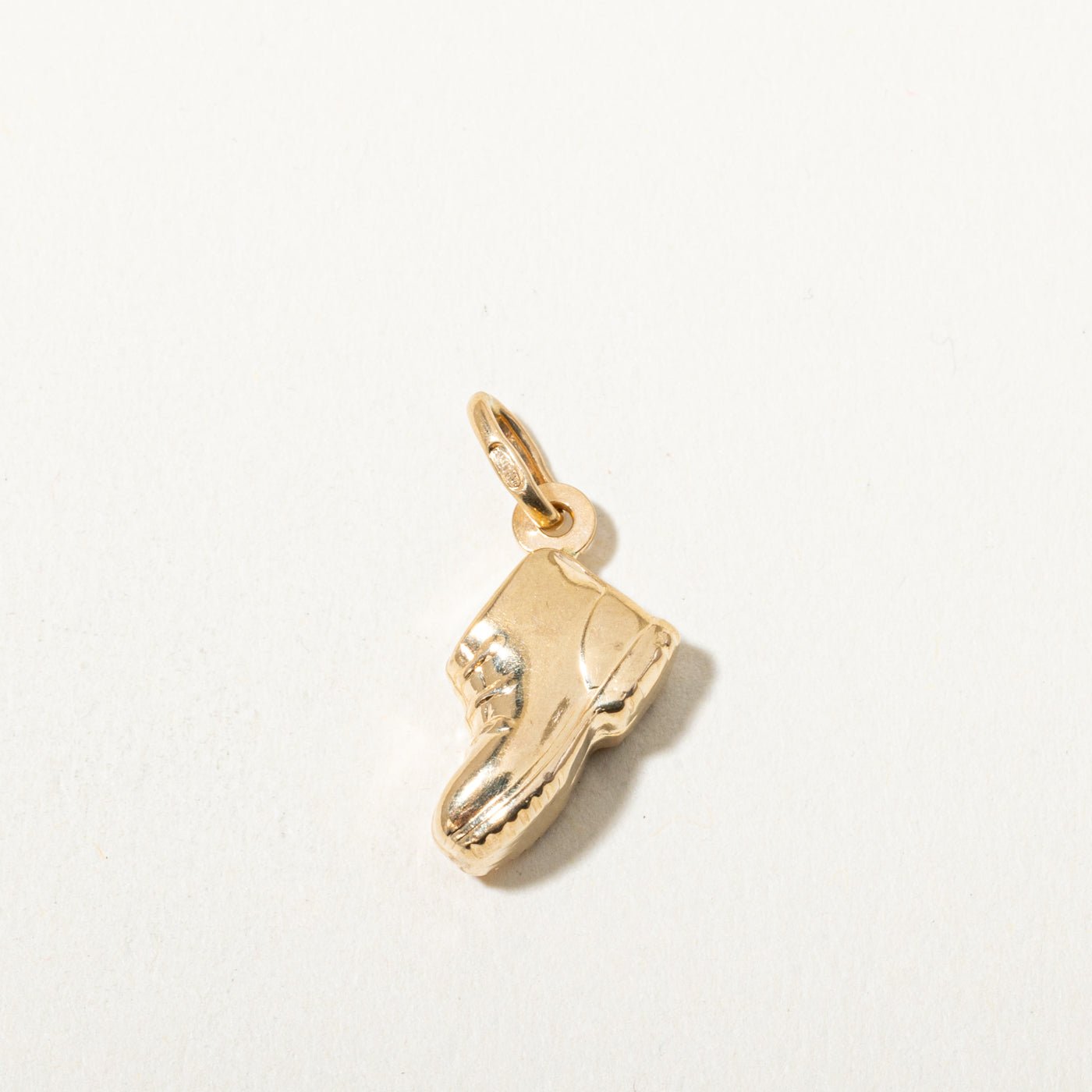 Vintage Italian Yellow Gold Boot Charm