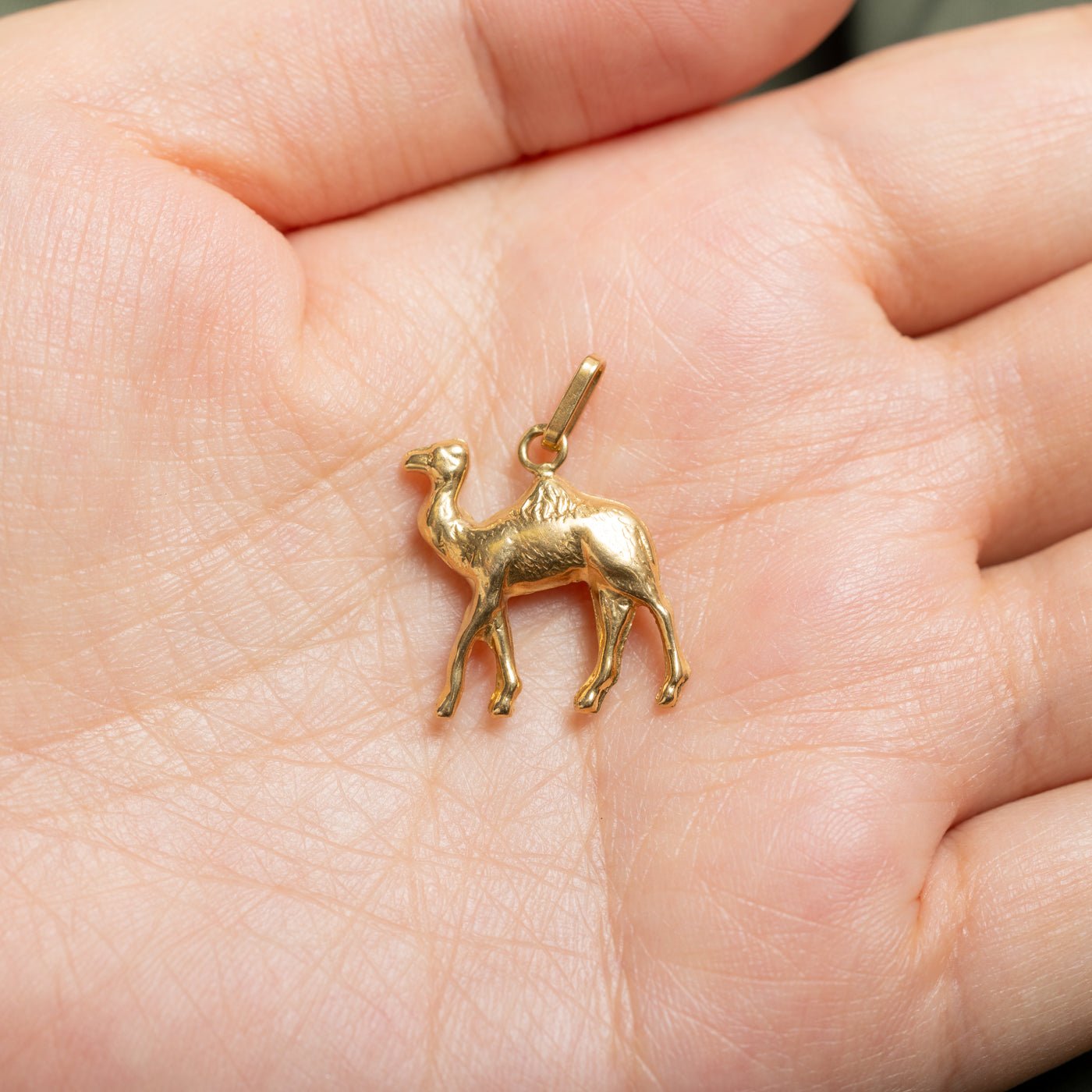 Italian Yellow Gold Camel Charm
