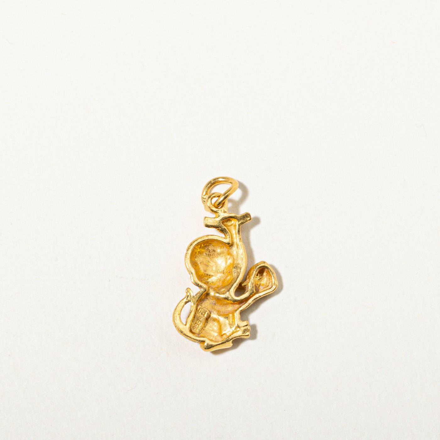 24k Yellow Gold Monkey Charm