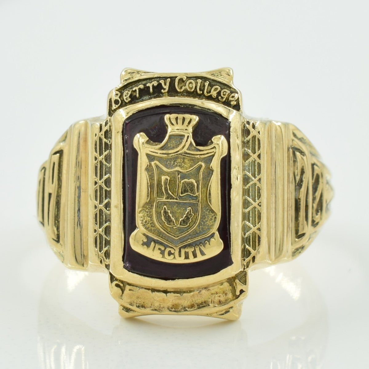 'Berry College' Graduation Synthetic Ruby Ring | 2.80ct | SZ 7