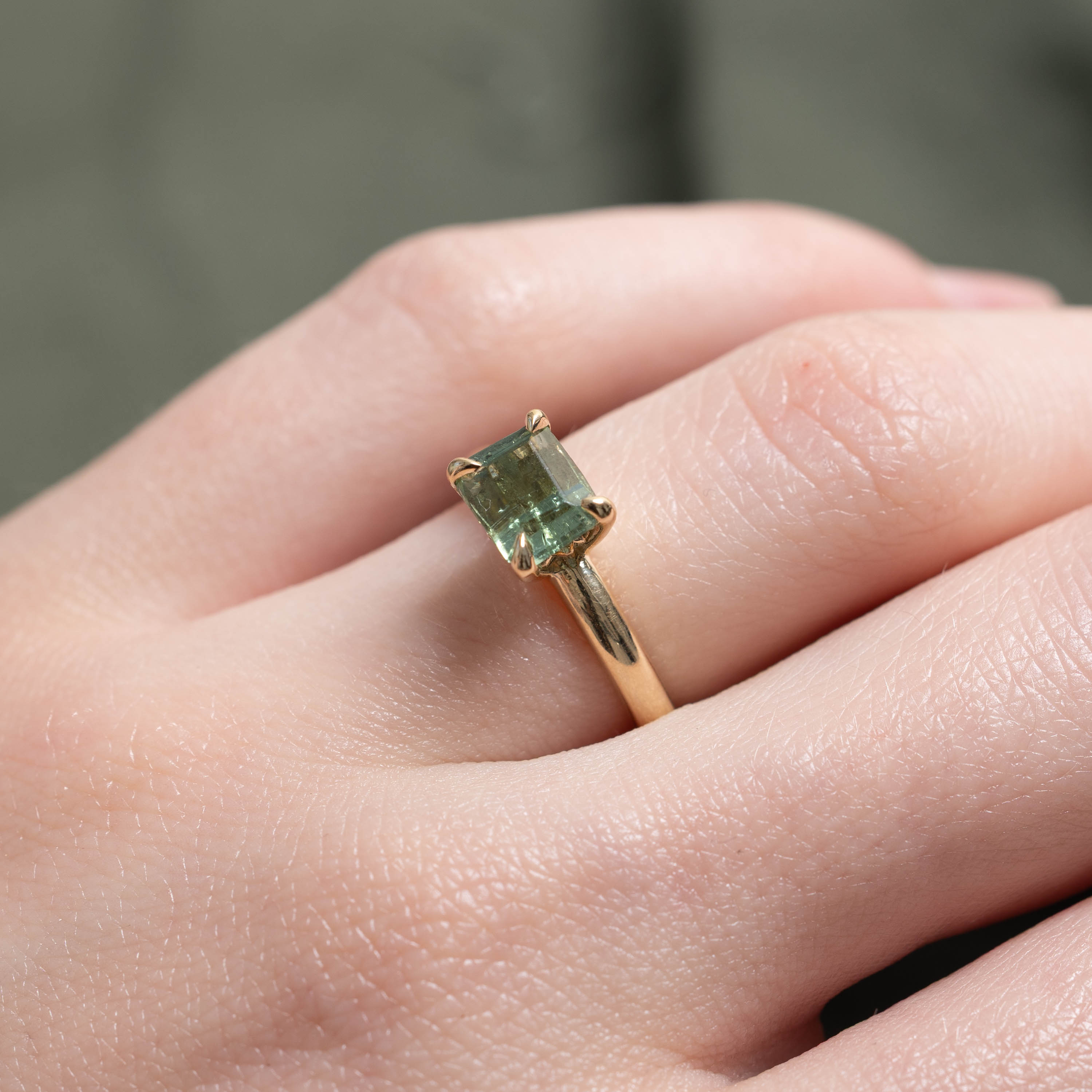 '100 Ways' 14k East West Green Tourmaline Ring | 1.45ct | SZ 5