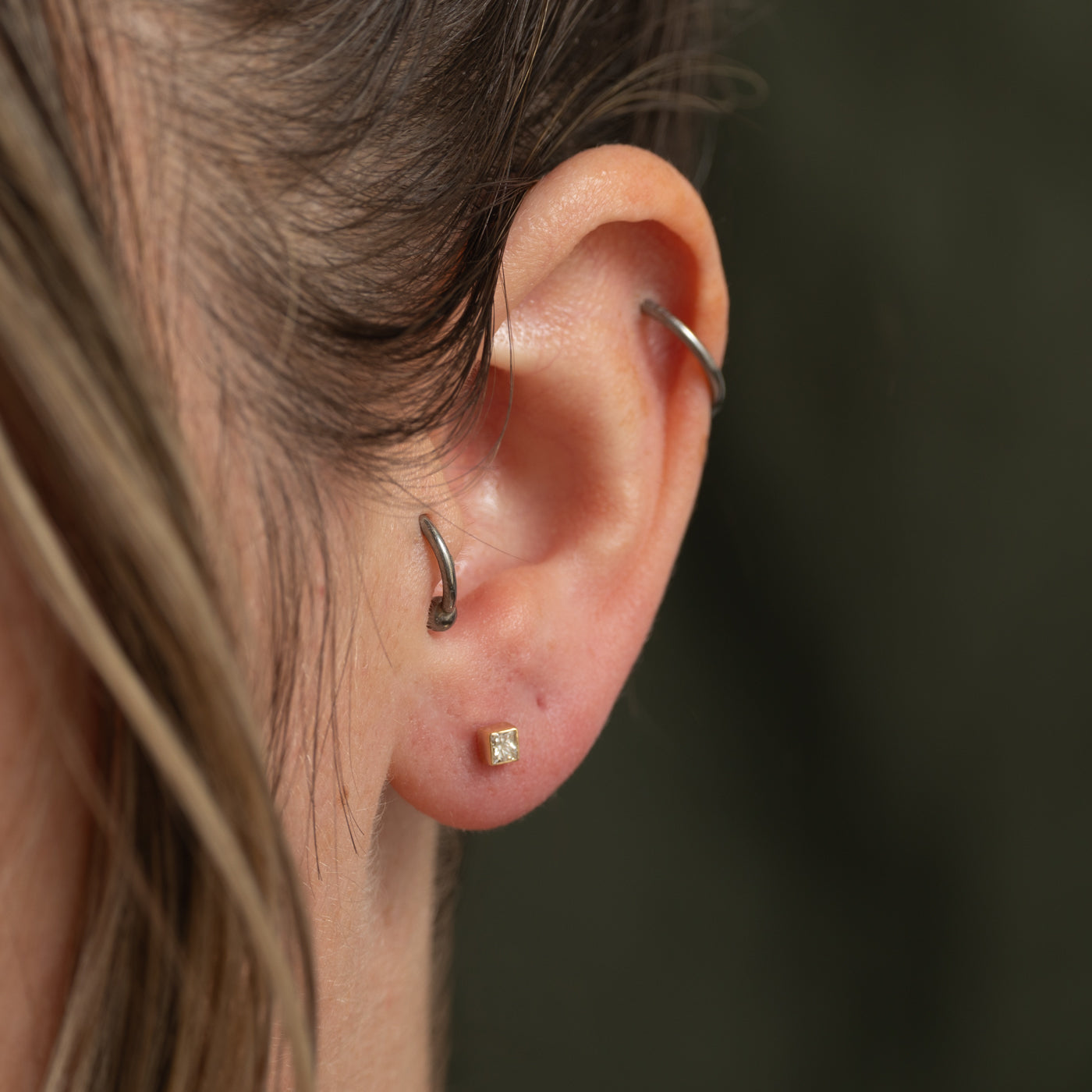 '100 Ways' Princess Cut Diamond Studs | 0.14ctw