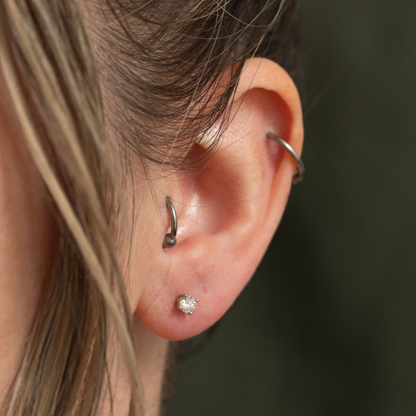 '100 Ways' 18k Solitaire Diamond Studs | 0.31ctw