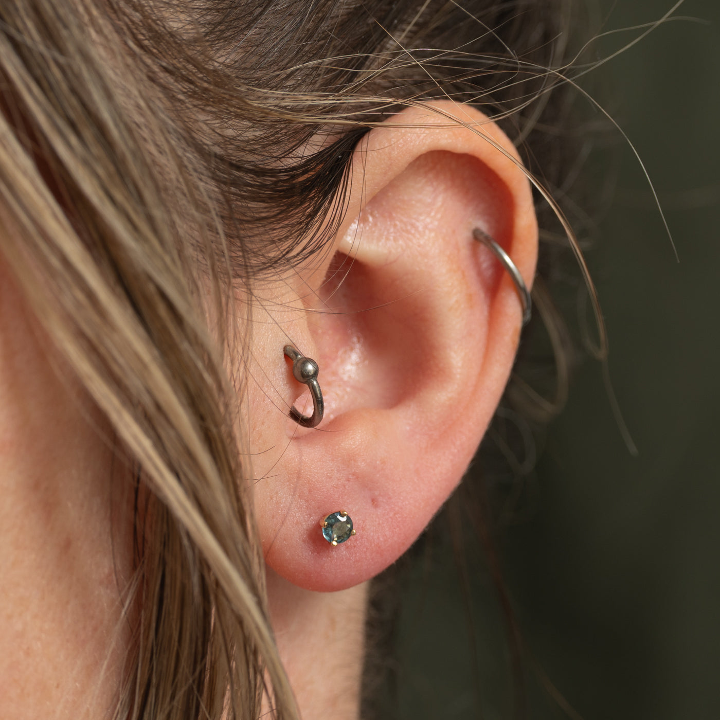 '100 Ways' Teal Sapphire Studs | 0.42ctw