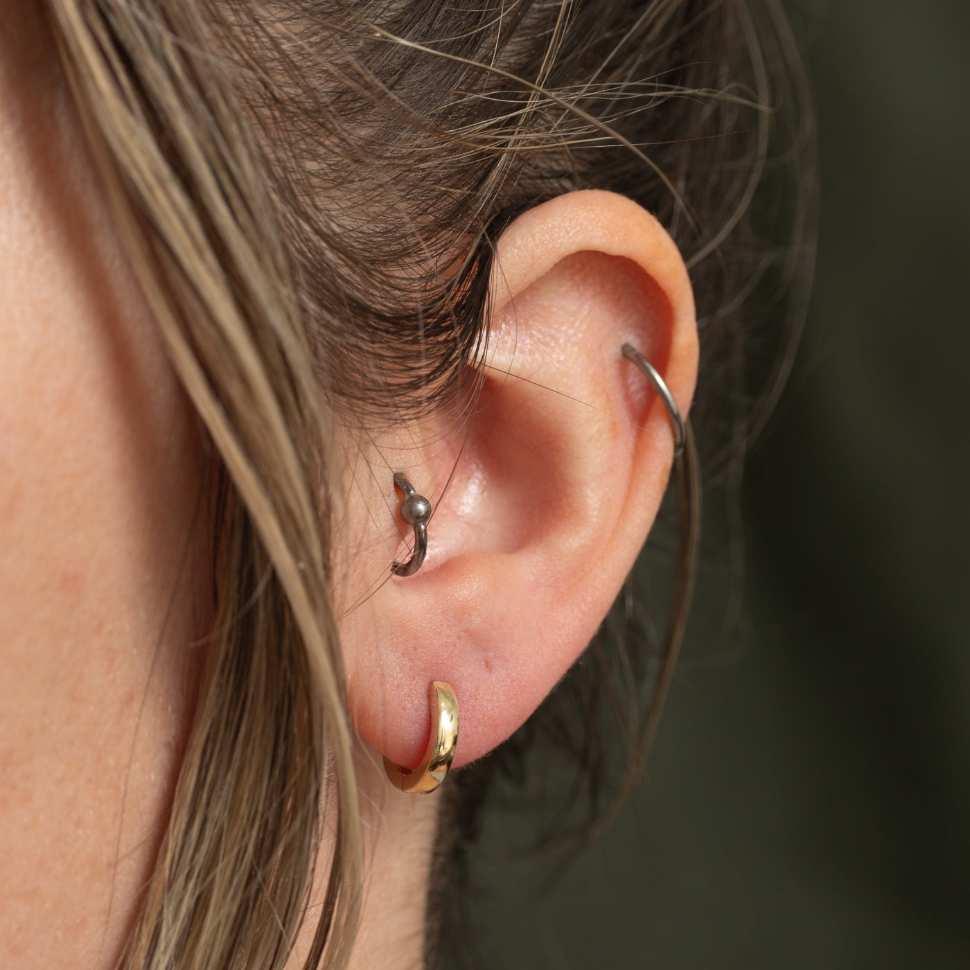 '100 Ways' 10k Yellow Gold Huggie Earrings