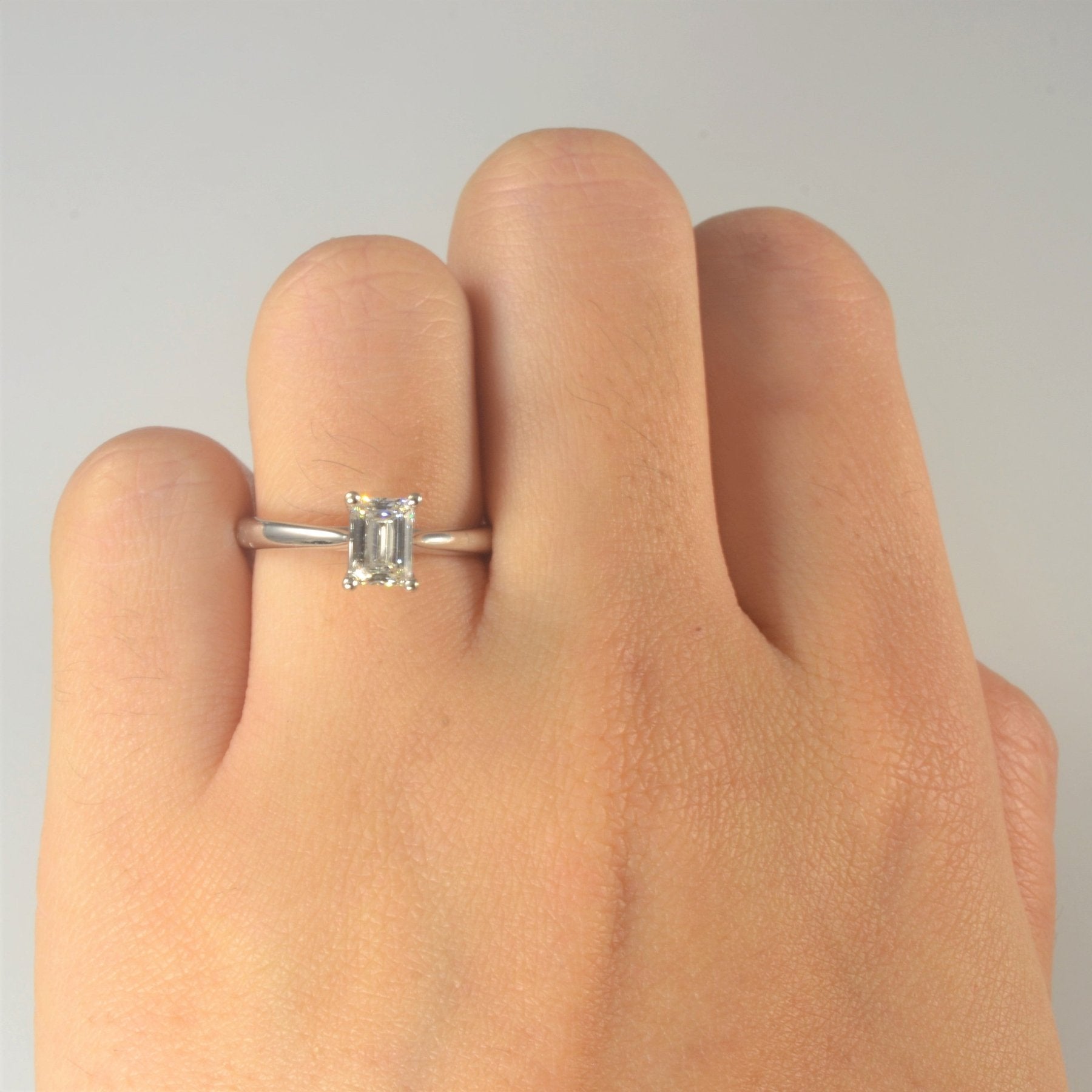 'Birks' 1879 Emerald Cut Solitaire Engagement Ring | 0.73ctw | SZ 5.5 | - 100 Ways