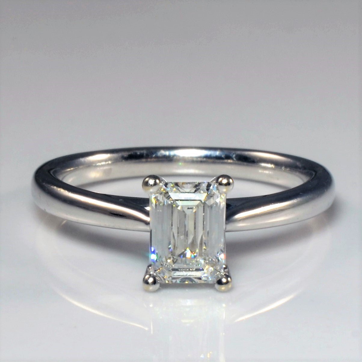 'Birks' 1879 Emerald Cut Solitaire Engagement Ring | 0.73ctw | SZ 5.5 | - 100 Ways