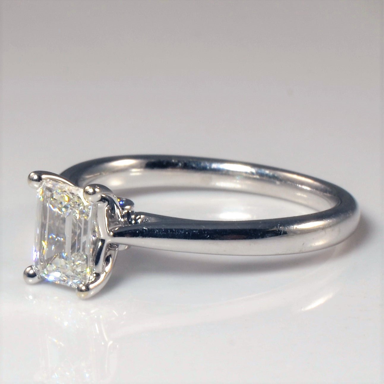 'Birks' 1879 Emerald Cut Solitaire Engagement Ring | 0.73ctw | SZ 5.5 | - 100 Ways