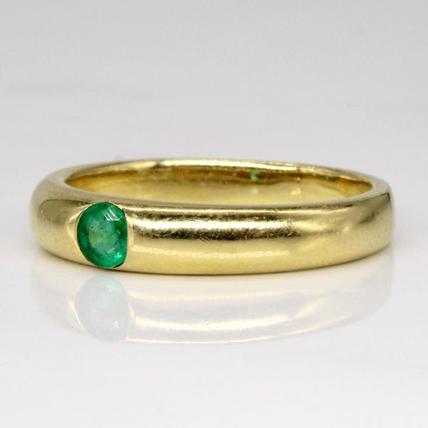 'Birks' 18k Gold and Emerald Ring | 0.18ct | SZ 8.5