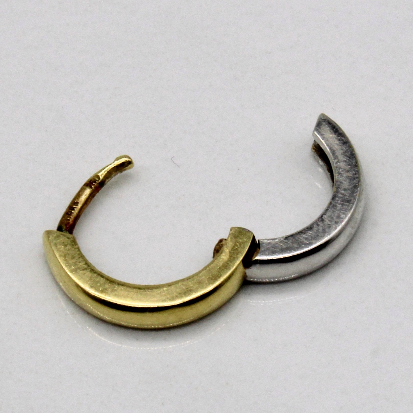 'Birks' 18k Two Tone Gold Hoop Earrings - 100 Ways