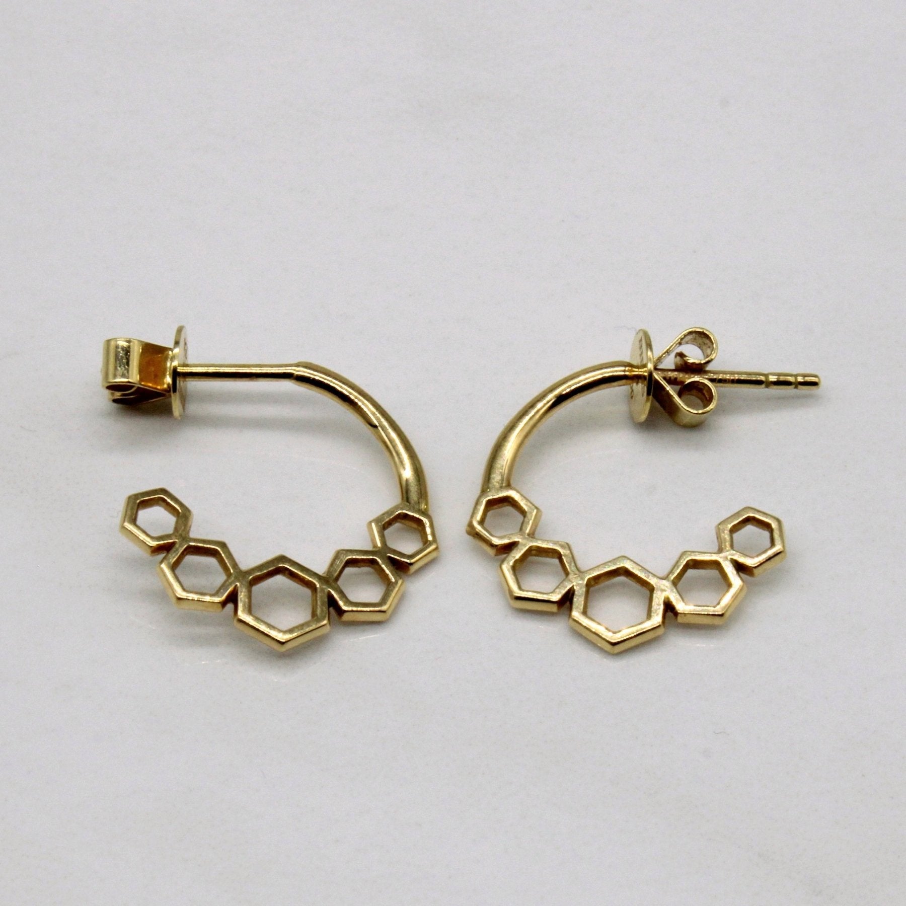 'Birks' 18k Yellow Gold Earrings - 100 Ways