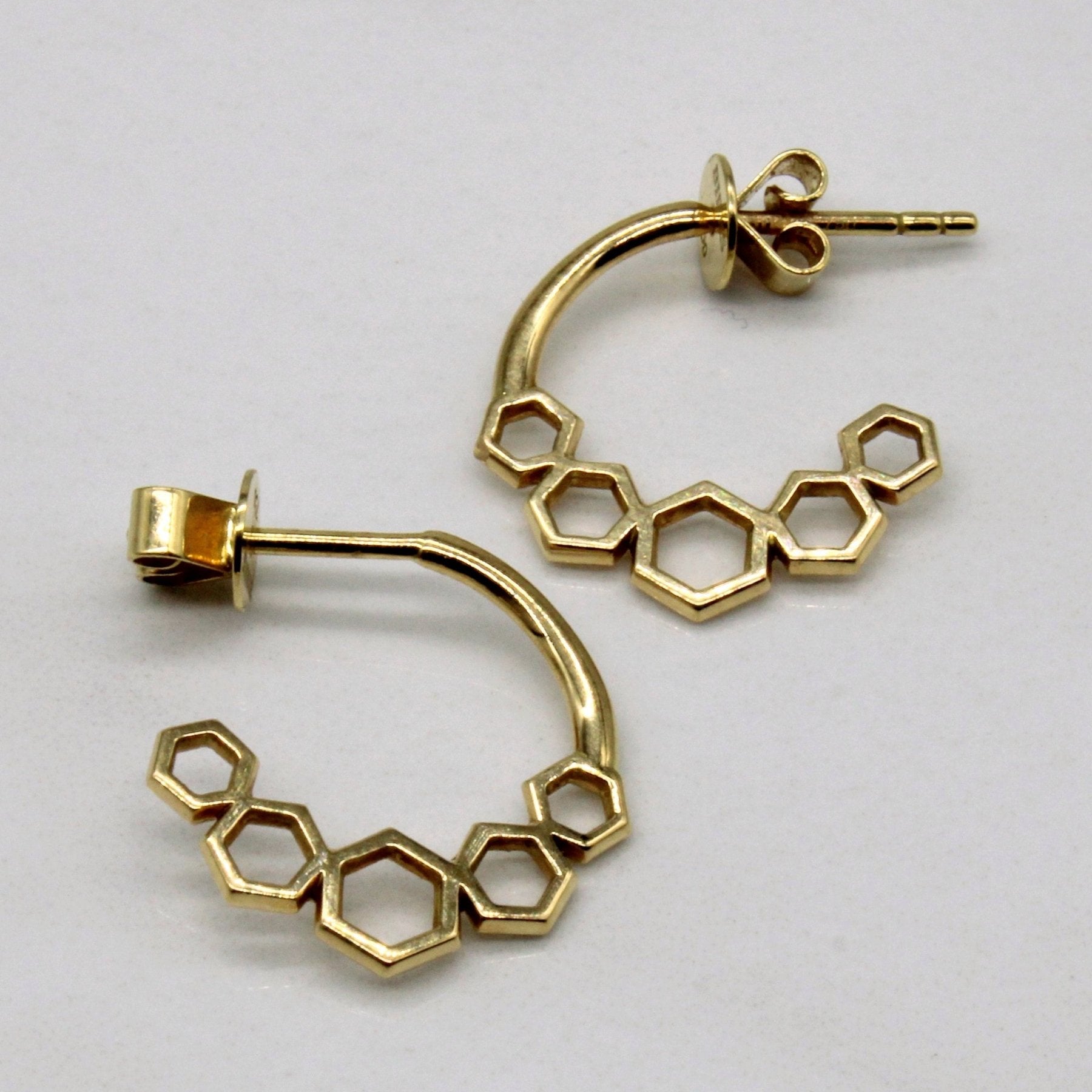 'Birks' 18k Yellow Gold Earrings - 100 Ways
