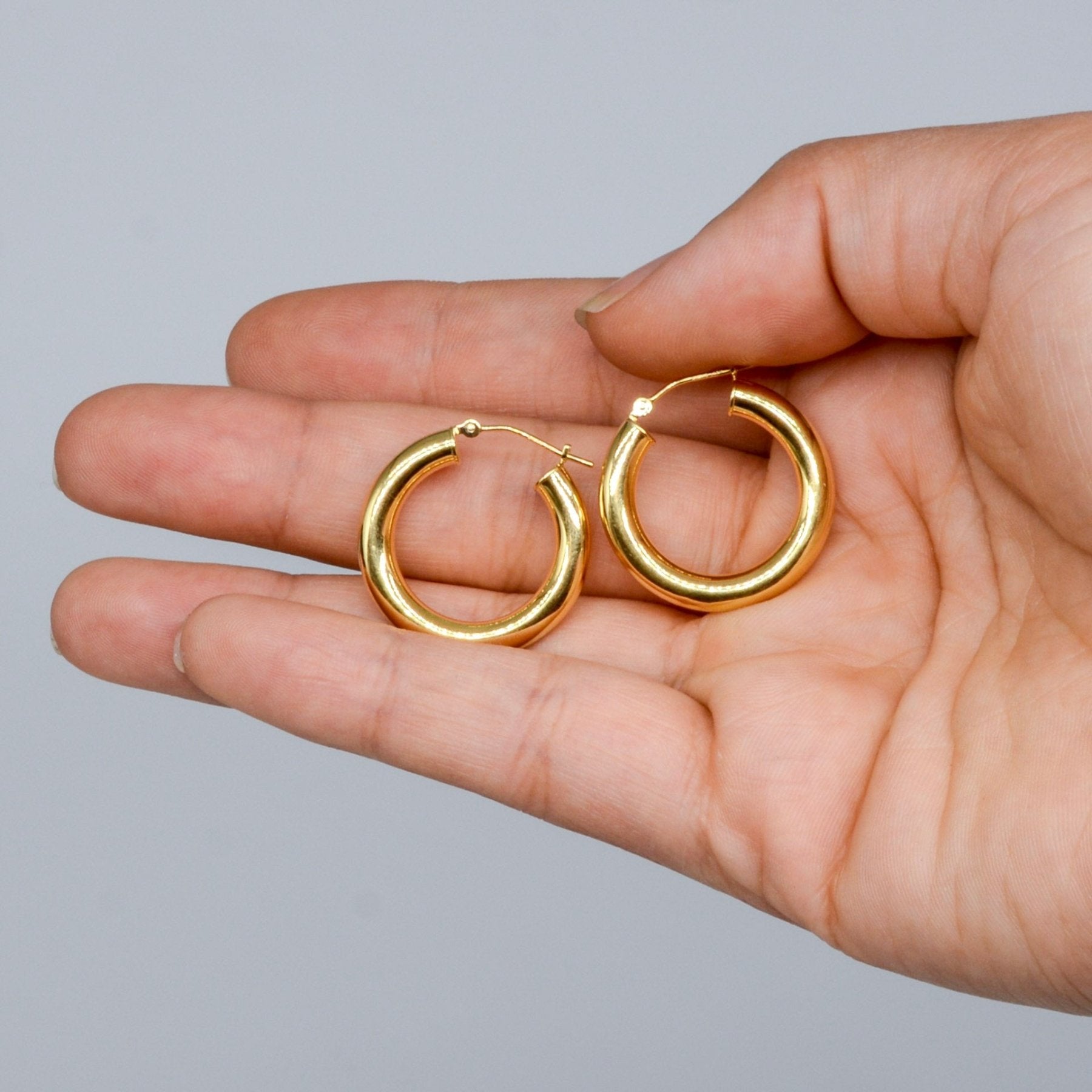 'Birks' 18k Yellow Gold Hoops | - 100 Ways