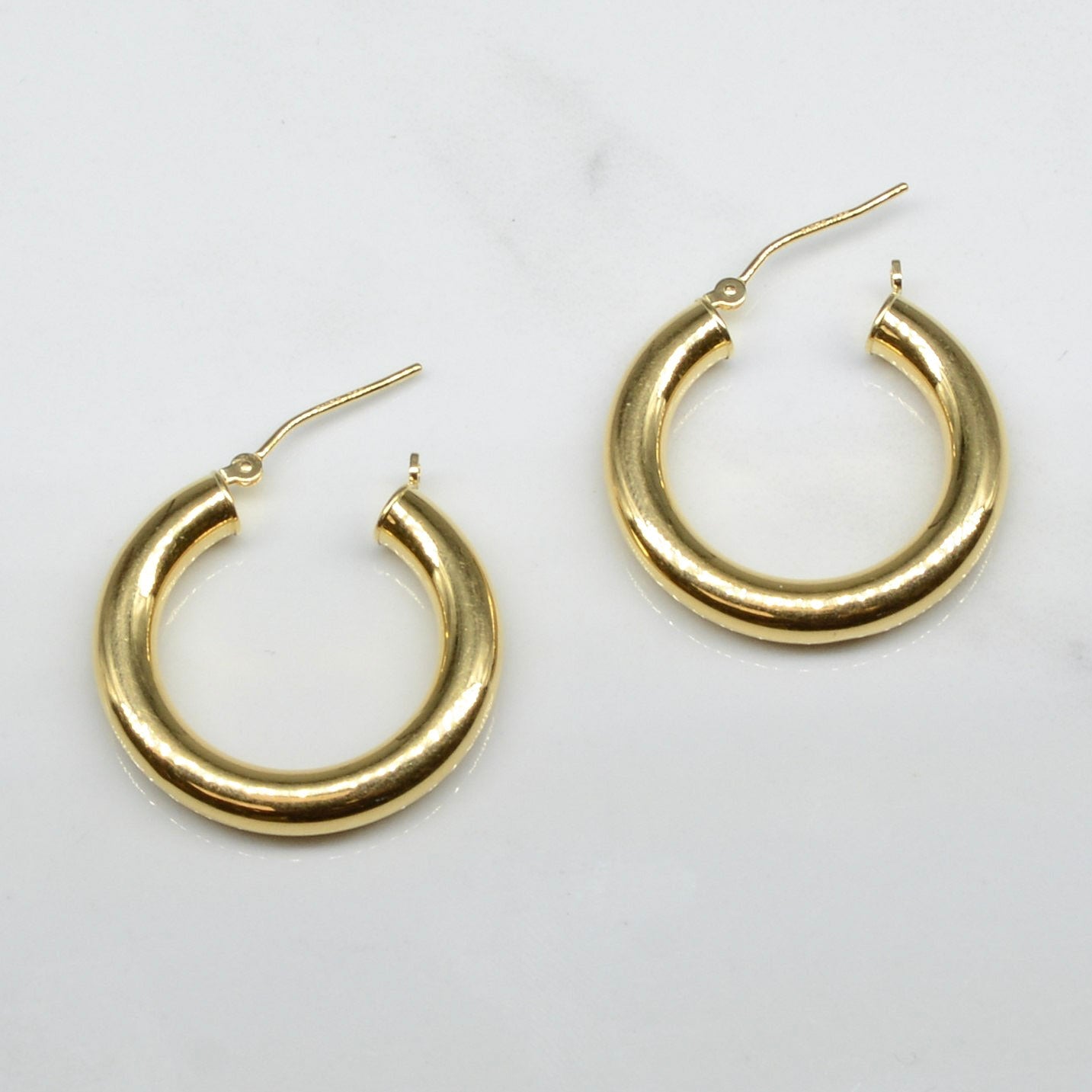 'Birks' 18k Yellow Gold Hoops | - 100 Ways