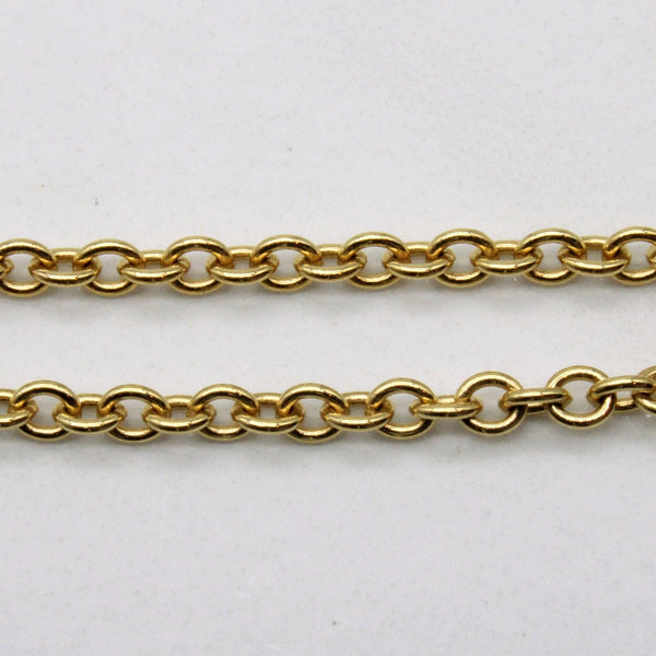 'Birks' 18k Yellow Gold Oval Link Chains | 20
