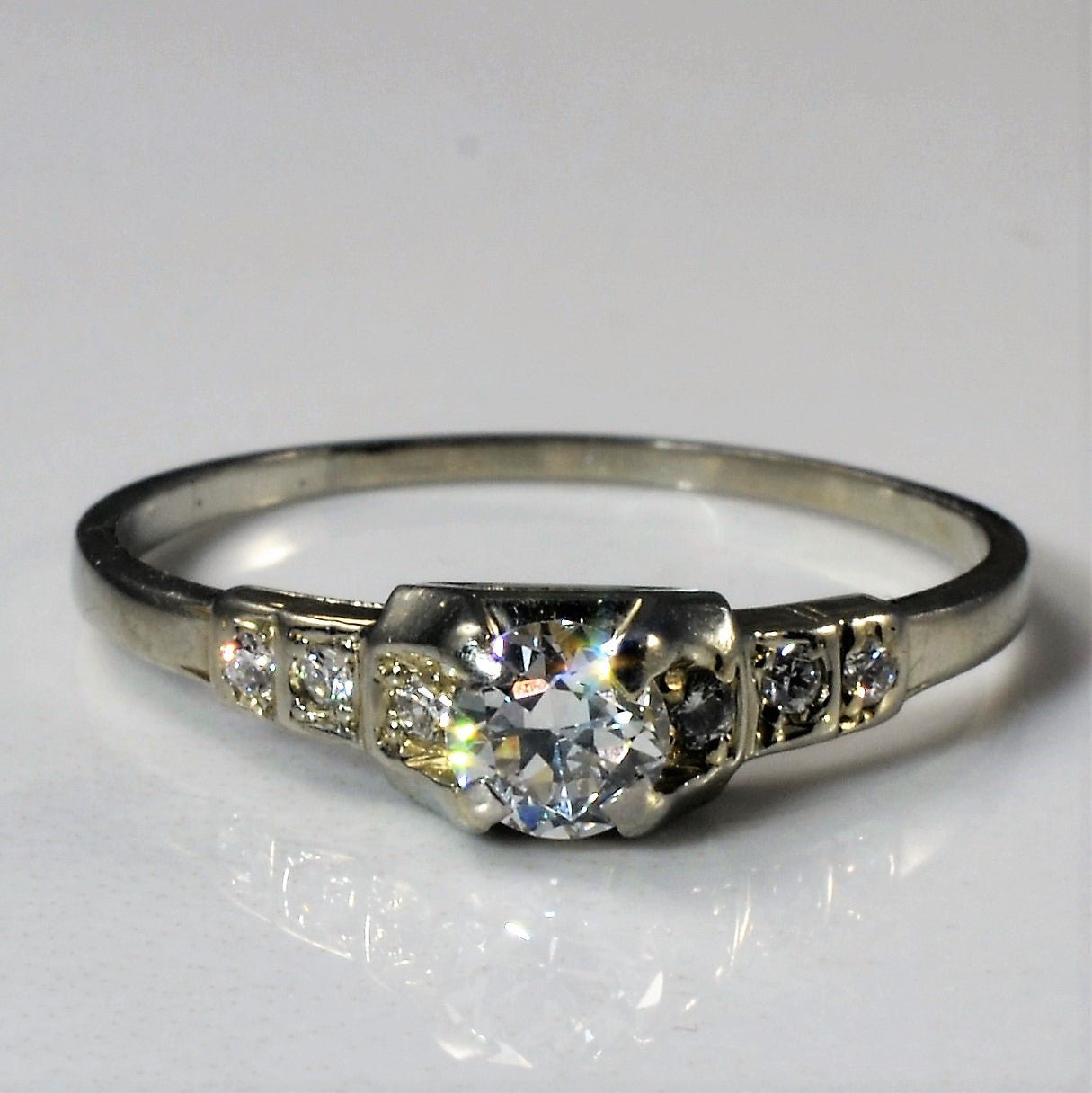 'Birks' 1920s Diamond Engagement Ring | 0.38ctw | SZ 8.5 | - 100 Ways