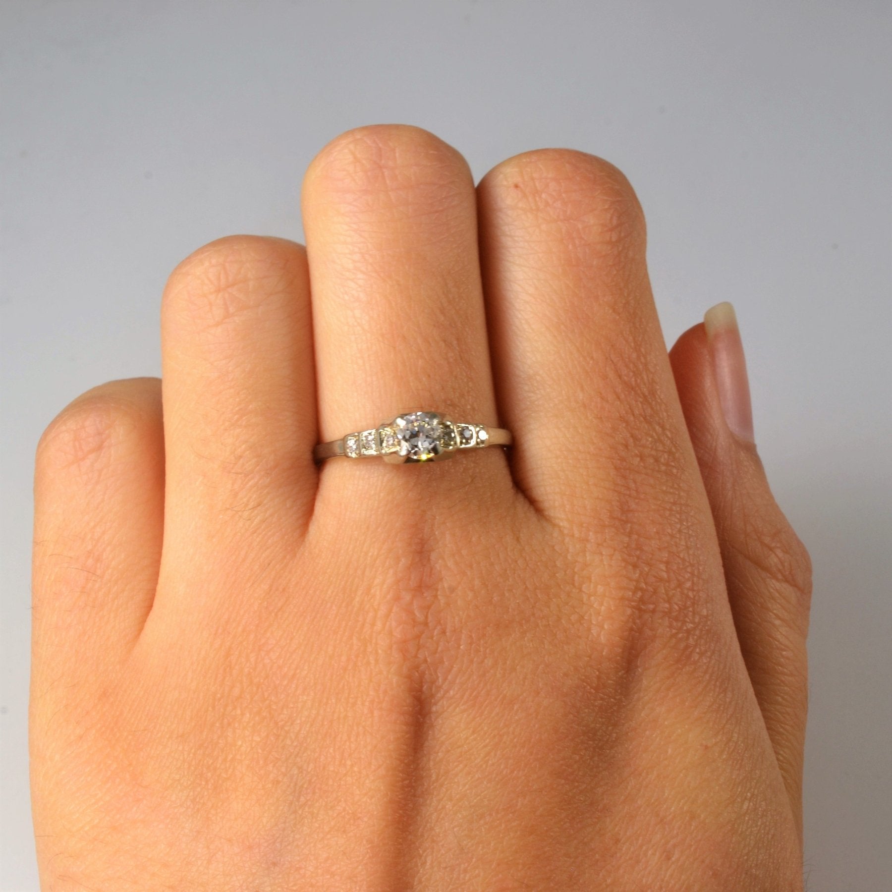 'Birks' 1920s Diamond Engagement Ring | 0.38ctw | SZ 8.5 | - 100 Ways