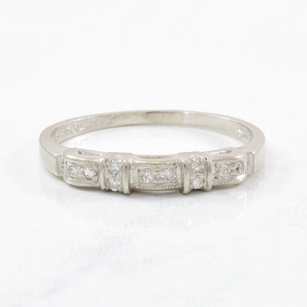 'Birks' Art Deco Diamond Band | 0.05ctw | SZ 6.25 |