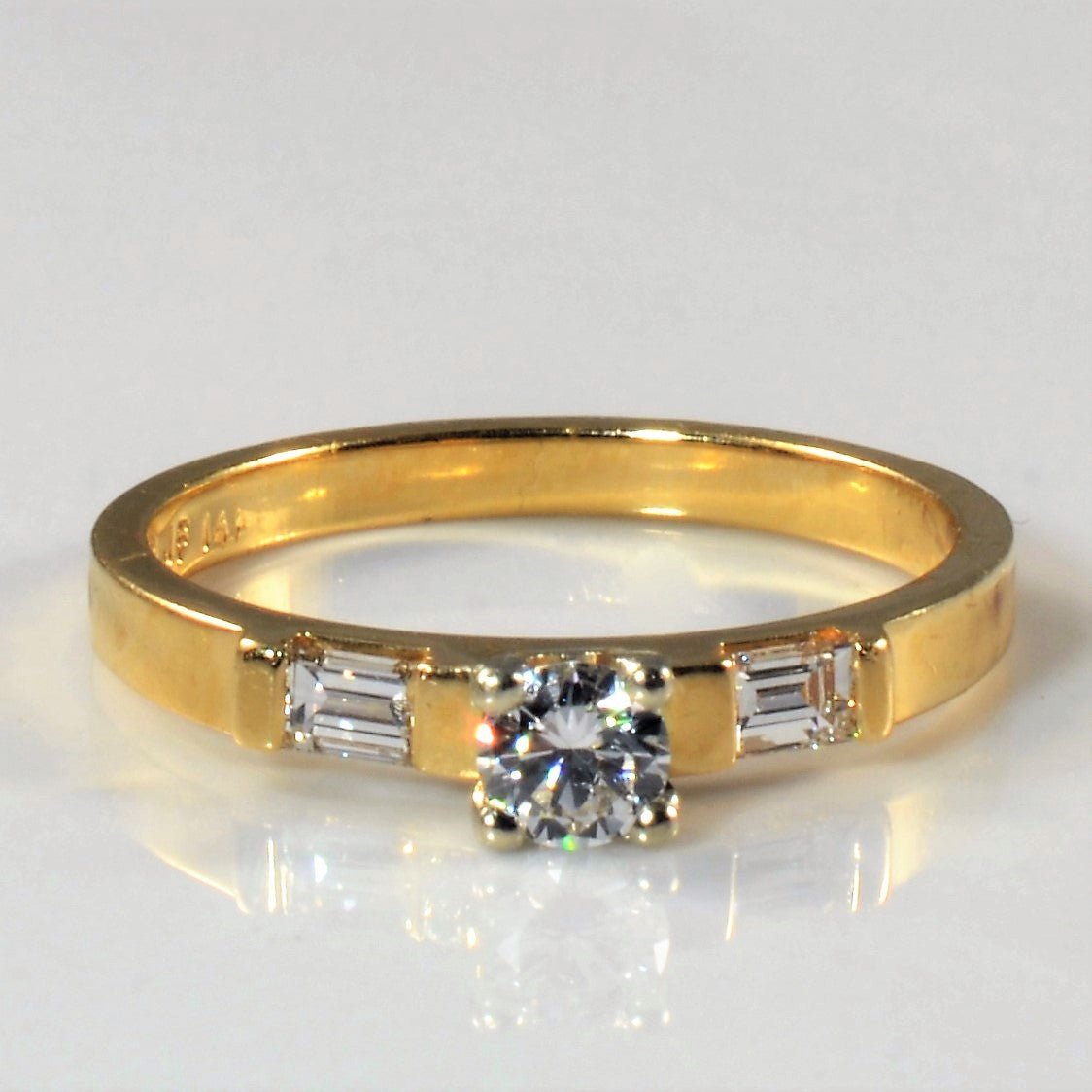 'Birks' Baguette Side Stone Diamond Ring | 0.38ctw | SZ 6.25 | - 100 Ways