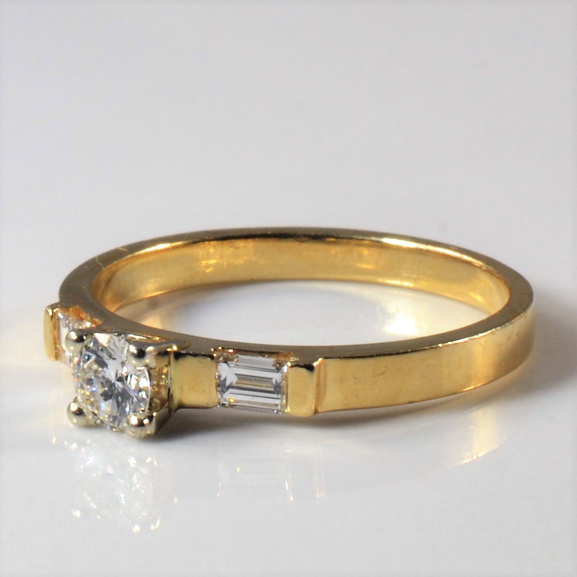 'Birks' Baguette Side Stone Diamond Ring | 0.38ctw | SZ 6.25 | - 100 Ways