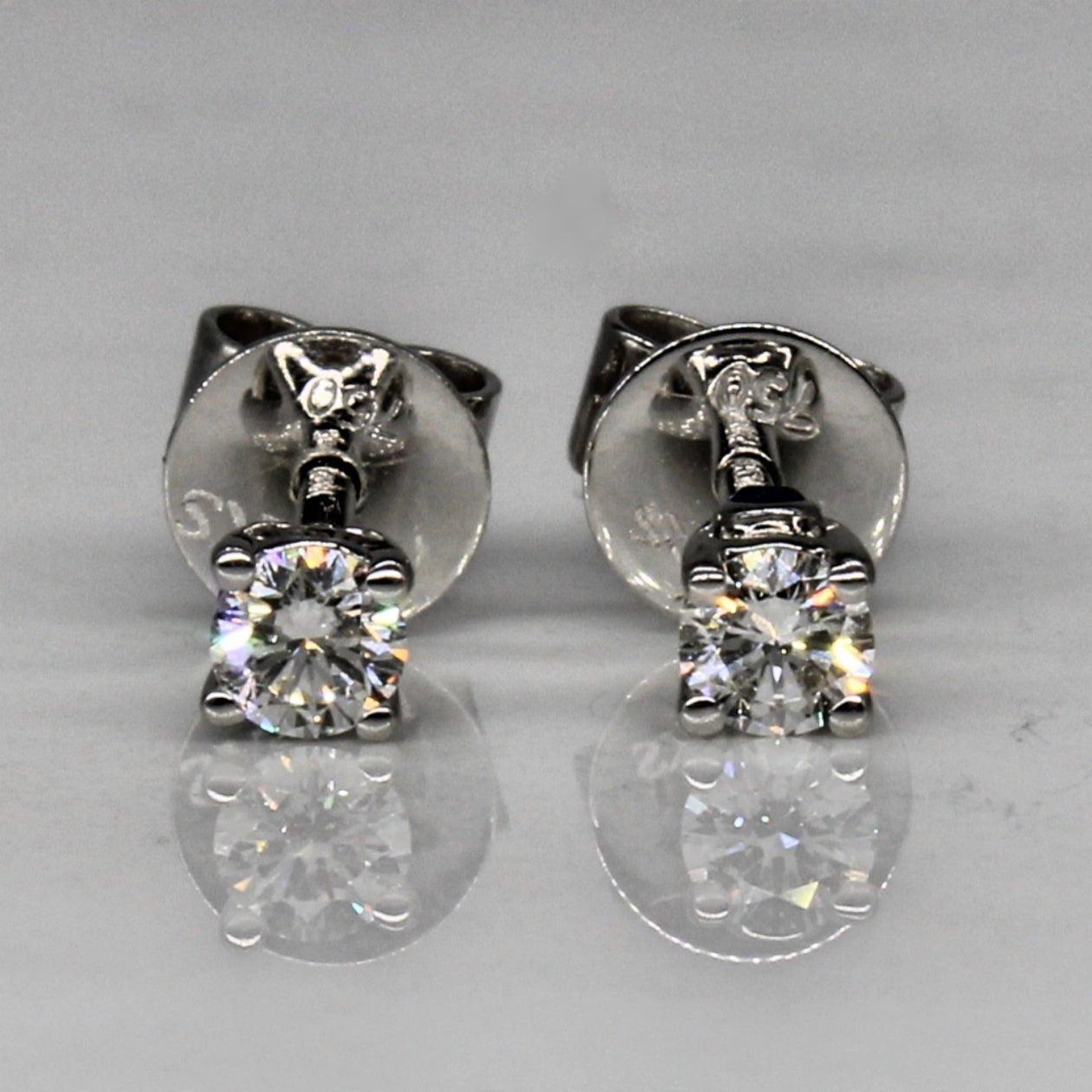 'Birks' Blue Diamond Studs | 0.16ctw, 0.02ctw | - 100 Ways