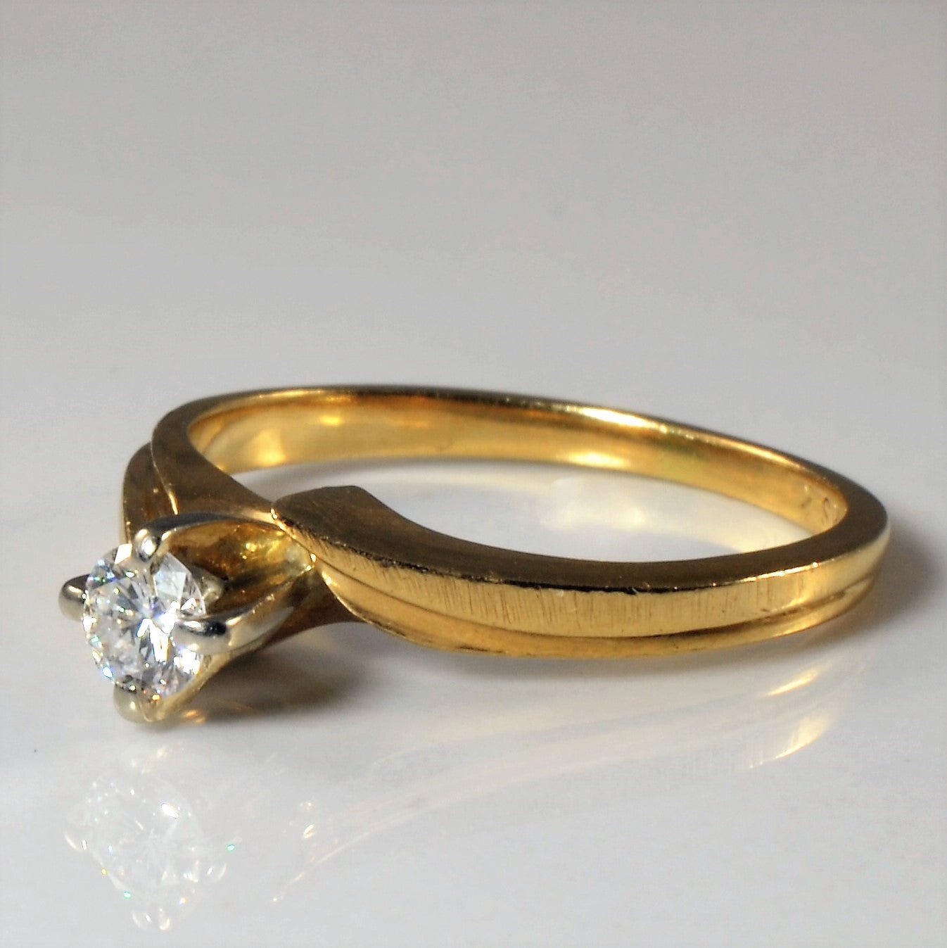 'Birks' Bypass Solitaire Diamond Ring | 0.15ct | SZ 4.25 | - 100 Ways
