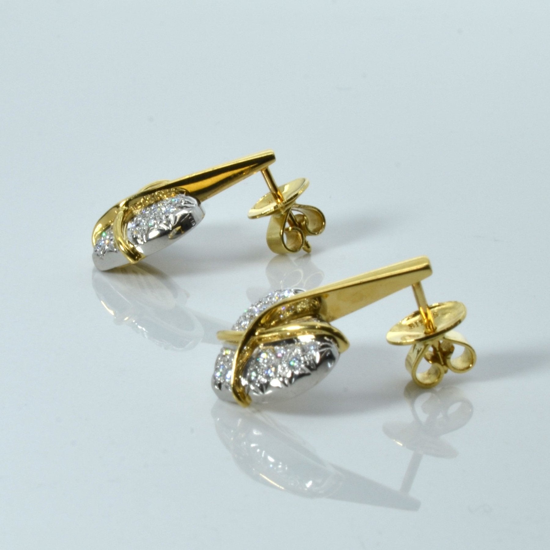 'Birks' Cavelti Cluster Diamond Heart Earrings | 0.40ctw | - 100 Ways