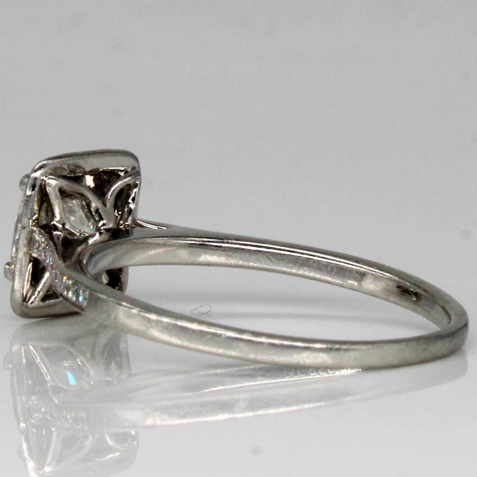 'Birks' Cushion Cut Canadian Diamond Halo Engagement Ring | 1.25ctw | SZ 8.75 | - 100 Ways