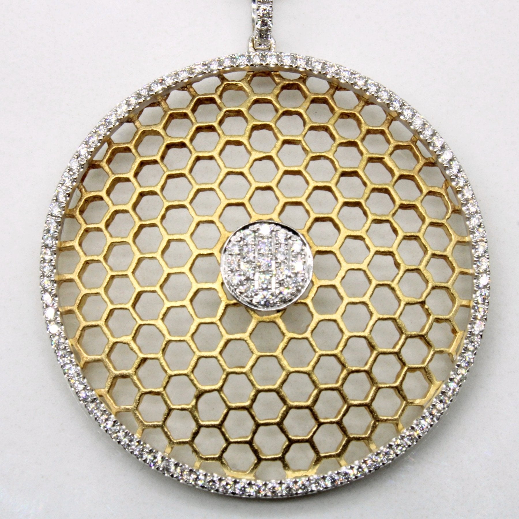 'Birks' Diamond Lattice Pendant & Necklace | 0.45ctw | 16