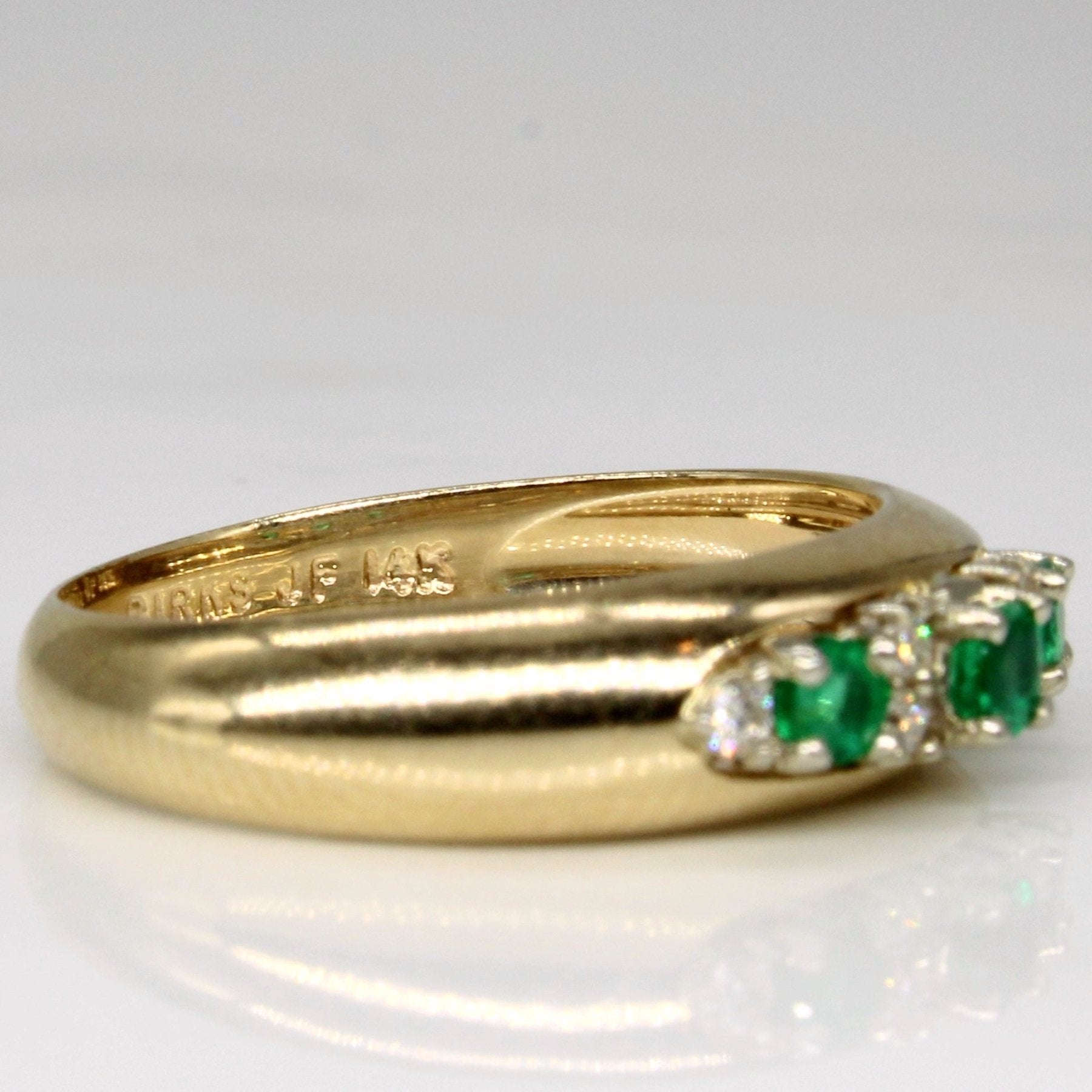 'Birks' Emerald & Diamond Ring | 0.14ctw, 0.06ctw | SZ 6.5 | - 100 Ways