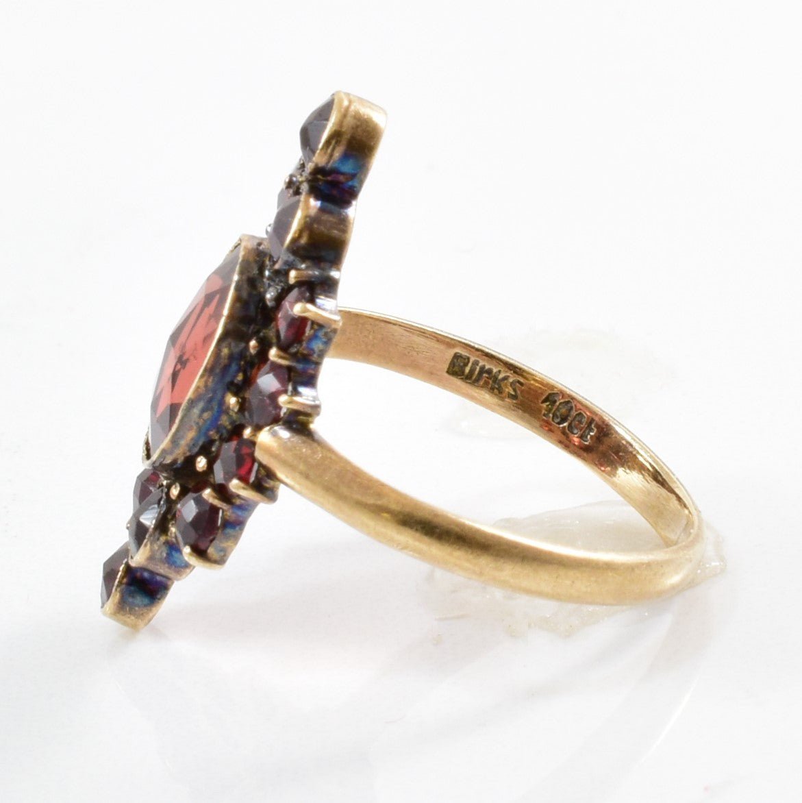 'Birks' Garnet Cluster Ring Circa 1930s | SZ 3.5 | - 100 Ways