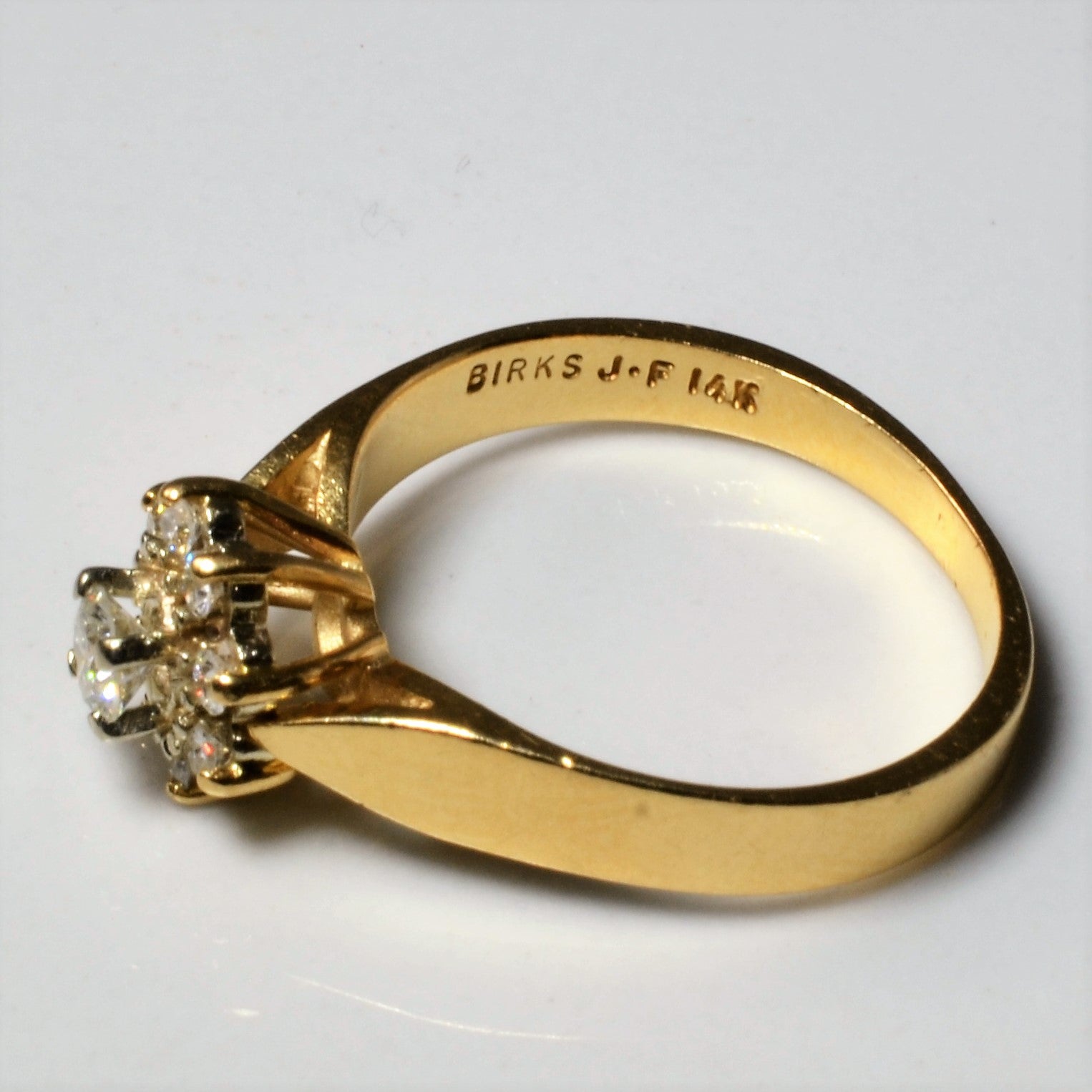 'Birks' Halo Diamond Ring | 0.25ctw | SZ 6.5 | - 100 Ways