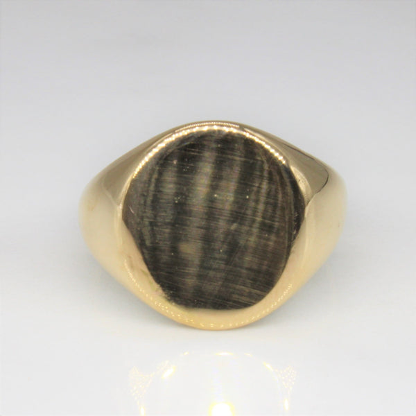 'Birks' Heavy Gold Signet Ring | SZ 9.75 |