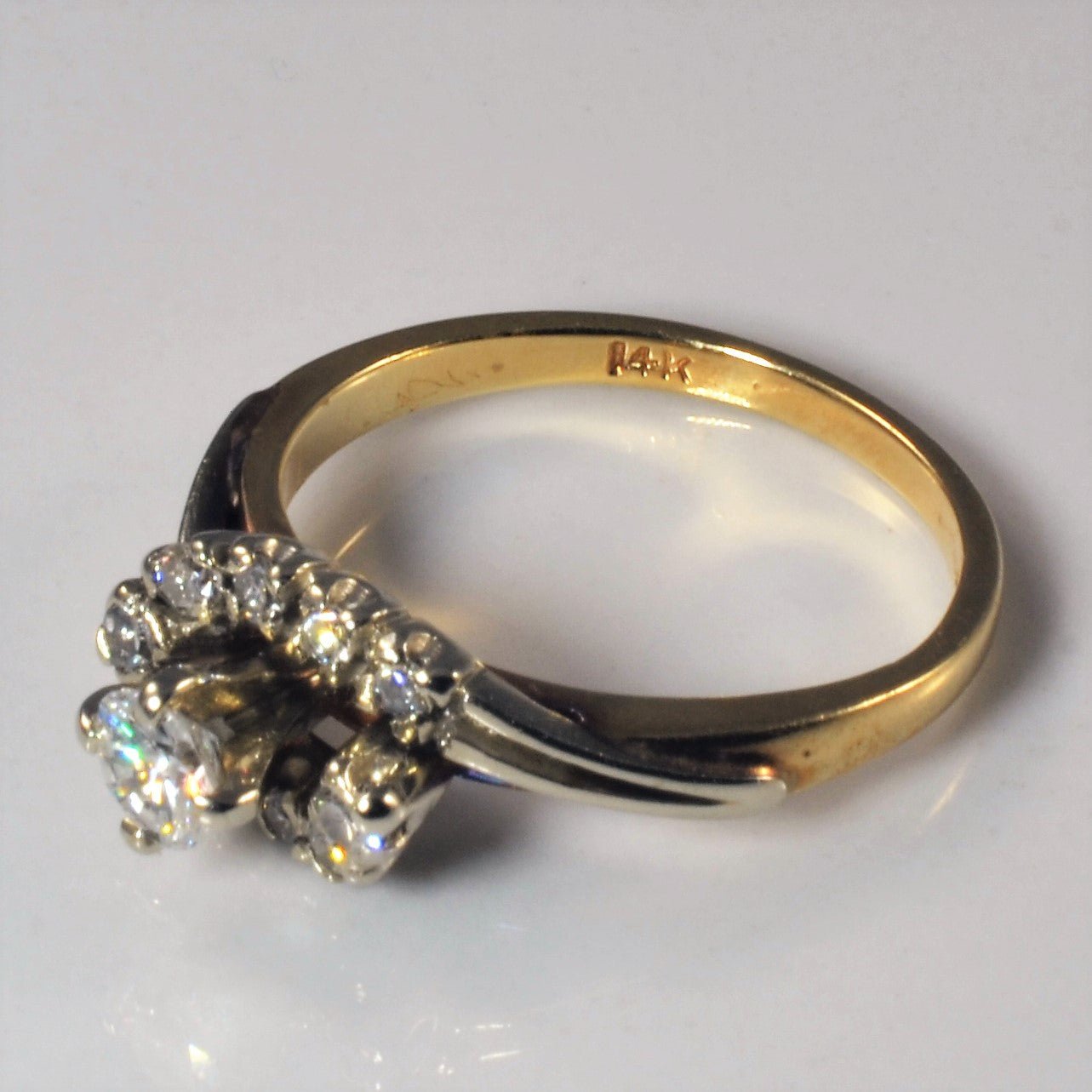 'Birks' High Set Diamond Twist Ring | 0.48ctw | SZ 6 | - 100 Ways