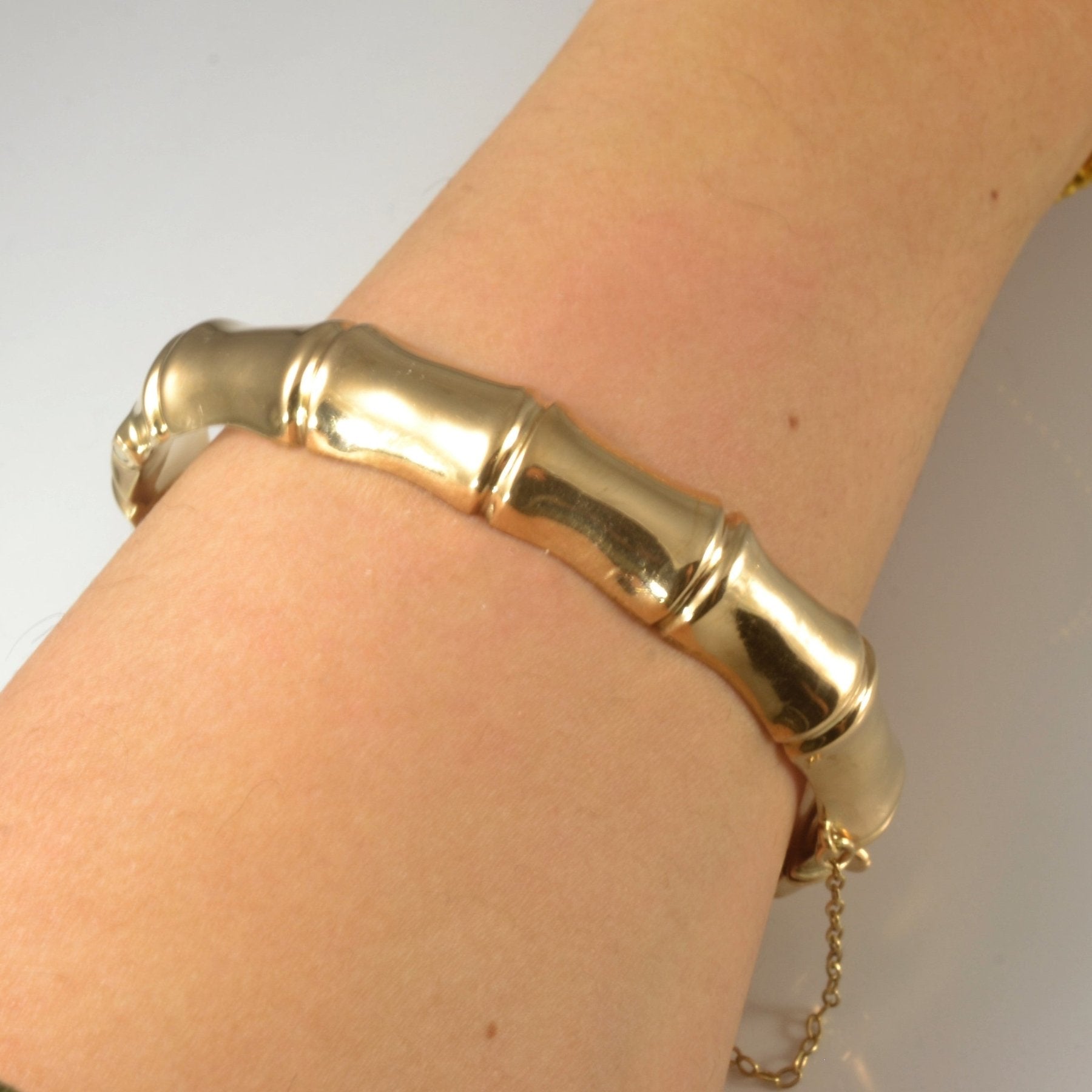 'Birks' Mid Century Bamboo Style Bangle | 7" | - 100 Ways